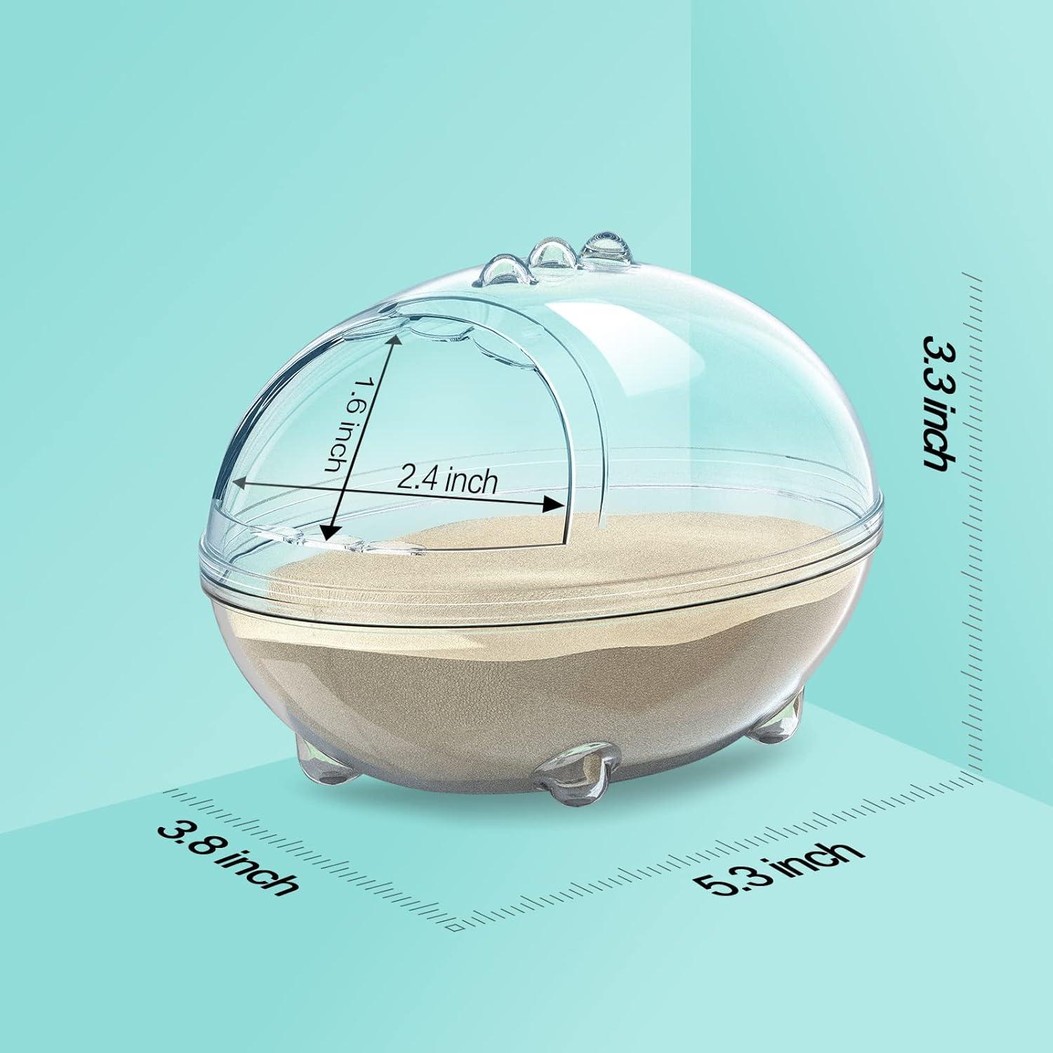 Baño de Hámster LazYYzal, Caja de Arena Espacial S 13.5x9.7x8.4 cm