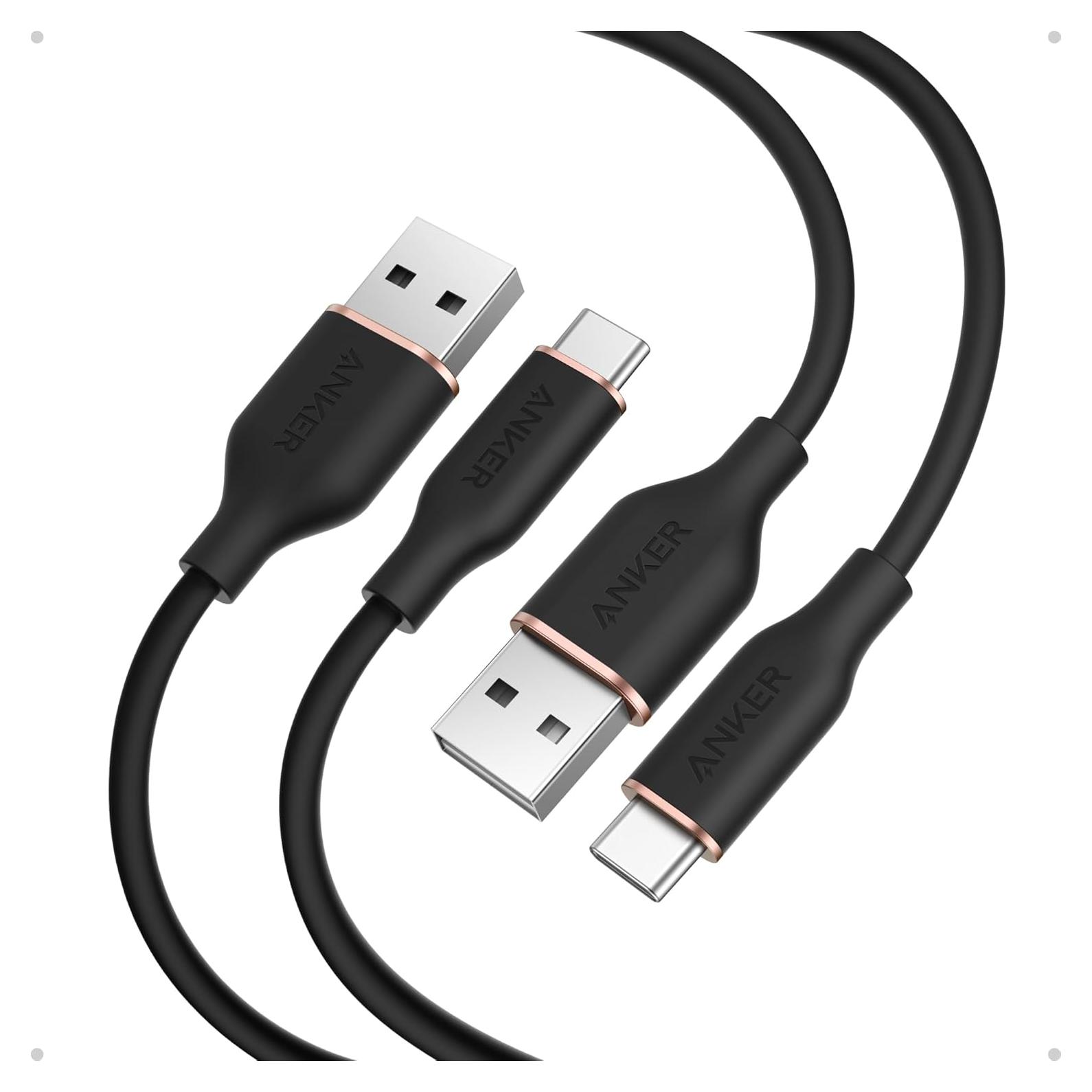 Cable USB A a USB C Anker 15W 3 pies 2Pack Negro