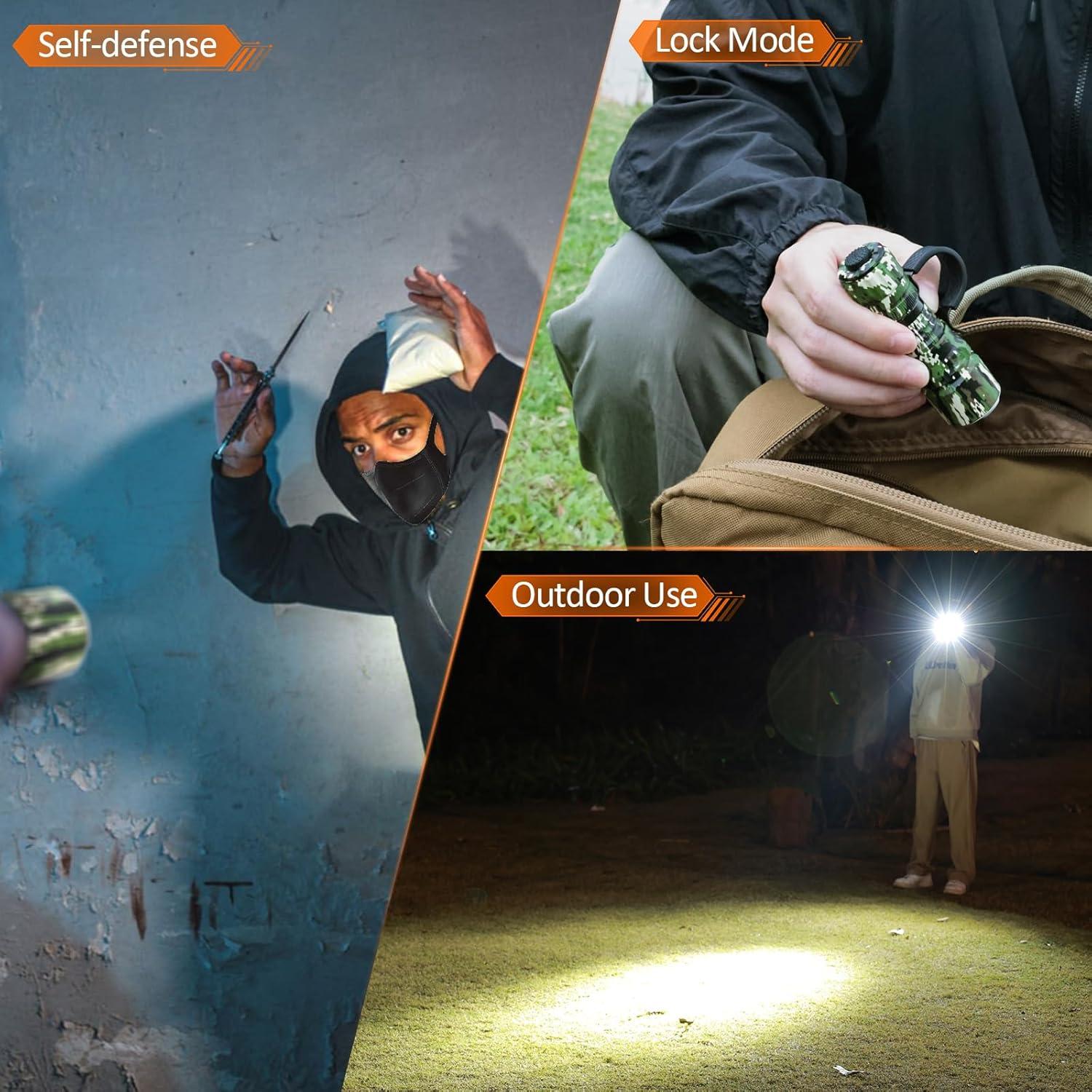 Linterna Táctica LED Wurkkos TD07 1300 Lúmenes IP68 Camuflaje