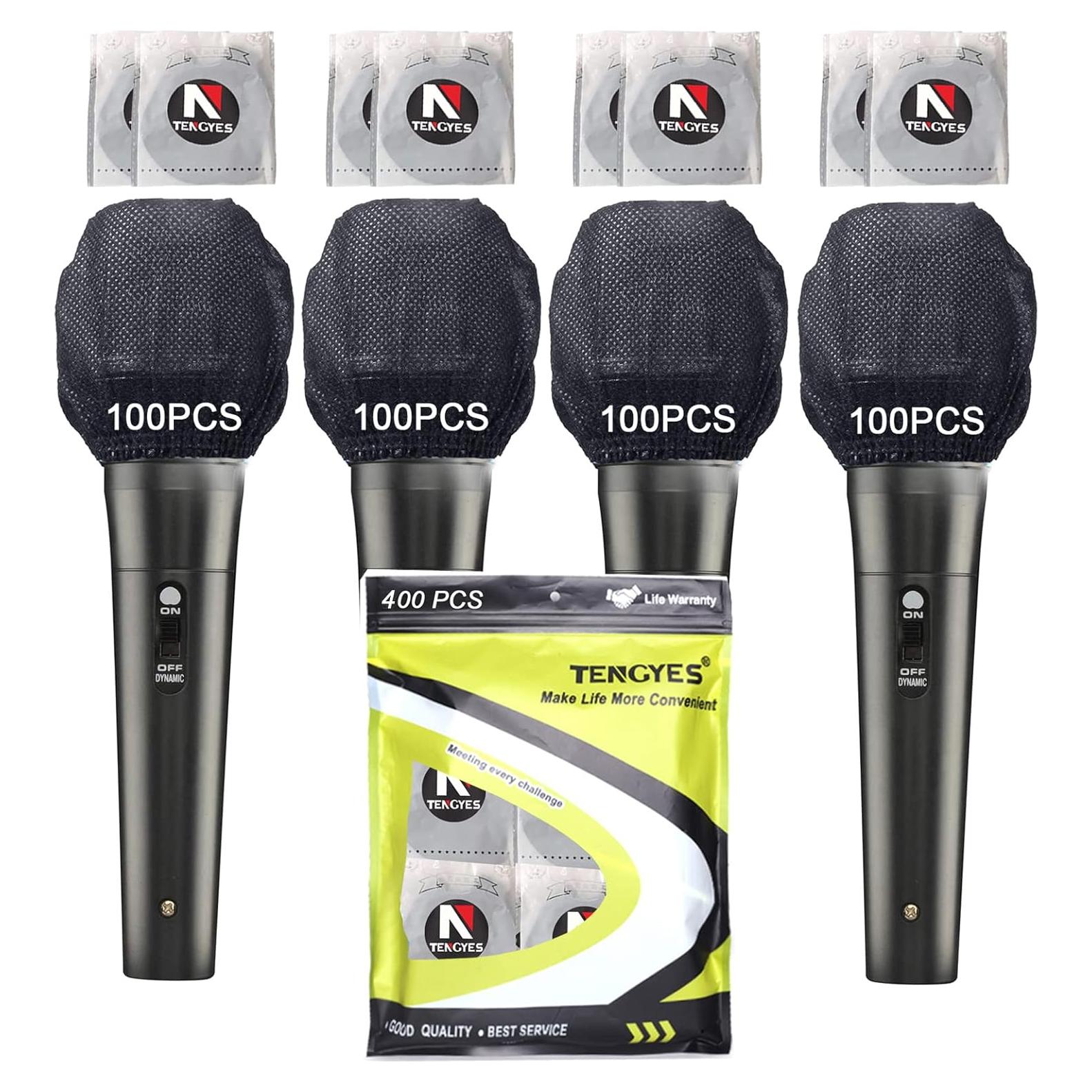 400 Fundas Desechables para Micrófono TENGYES - Tela No Tejida