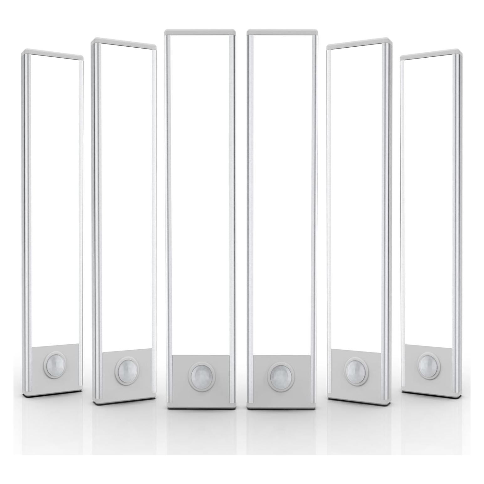 Paquete de 6 luces LED bajo gabinete AVEVA con sensor de movimiento