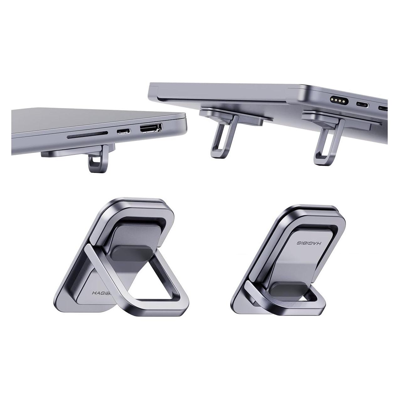 Soporte para Laptop Hagibis Ajustable Aluminio Gris 12-17"