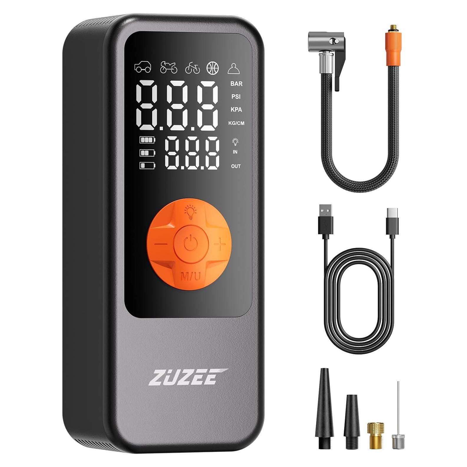 Compresor de Aire Portátil ZUZEE-Q13 150PSI con Luz LED