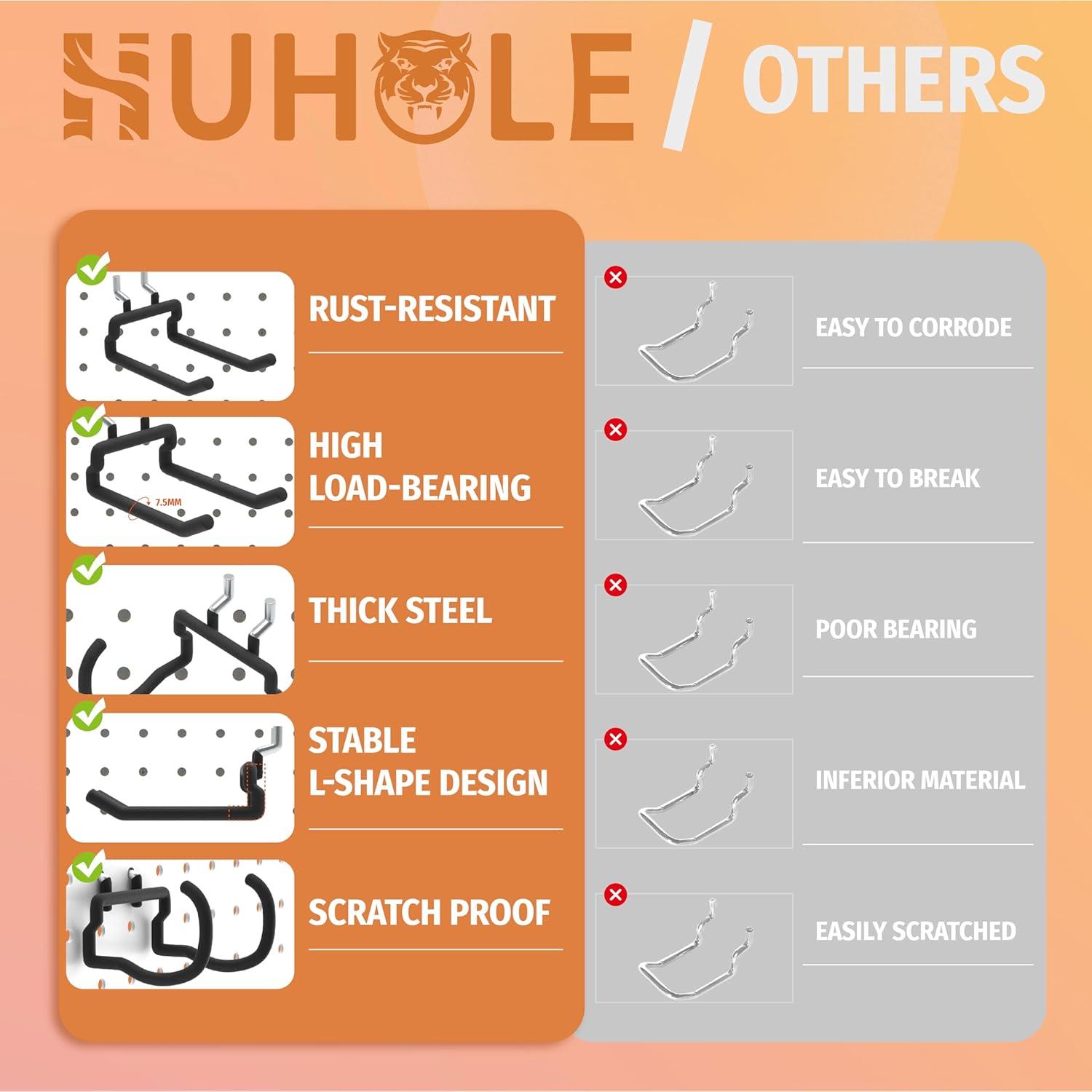 Soporte para Taladro HUHOLE - 8 Ganchos Alta Resistencia