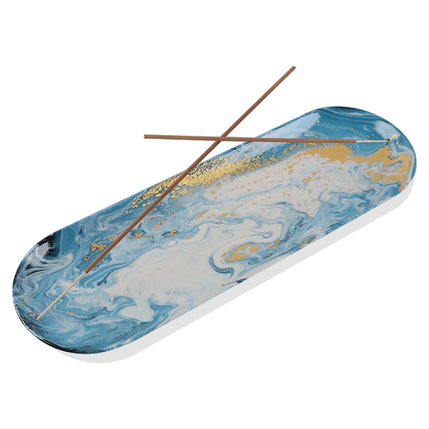 Soporte de Incienso Cerámica CEREMONIA 30x10 cm Dorado