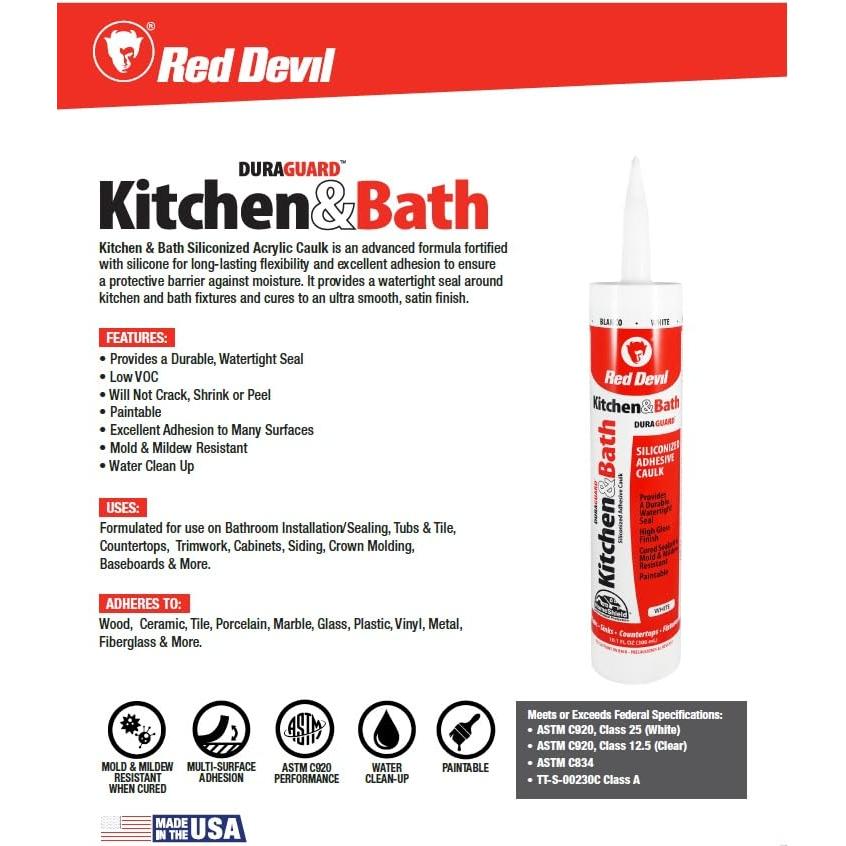 Sellador y Masilla Acrílica Red Devil 040520 155.9 g Color Galleta