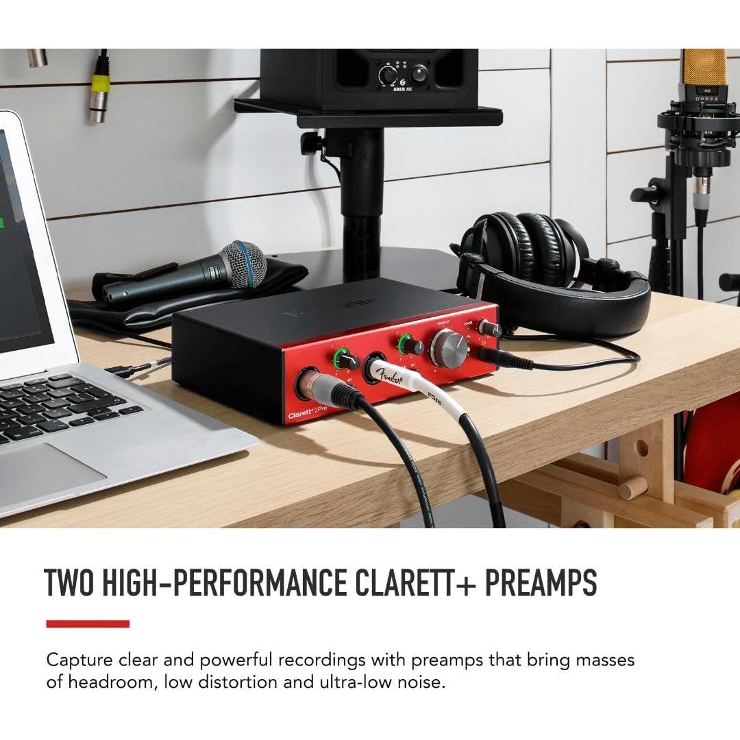 Focusrite Clarett+ 2Pre Interfaz de Audio USB-C 2 Preamplificadores
