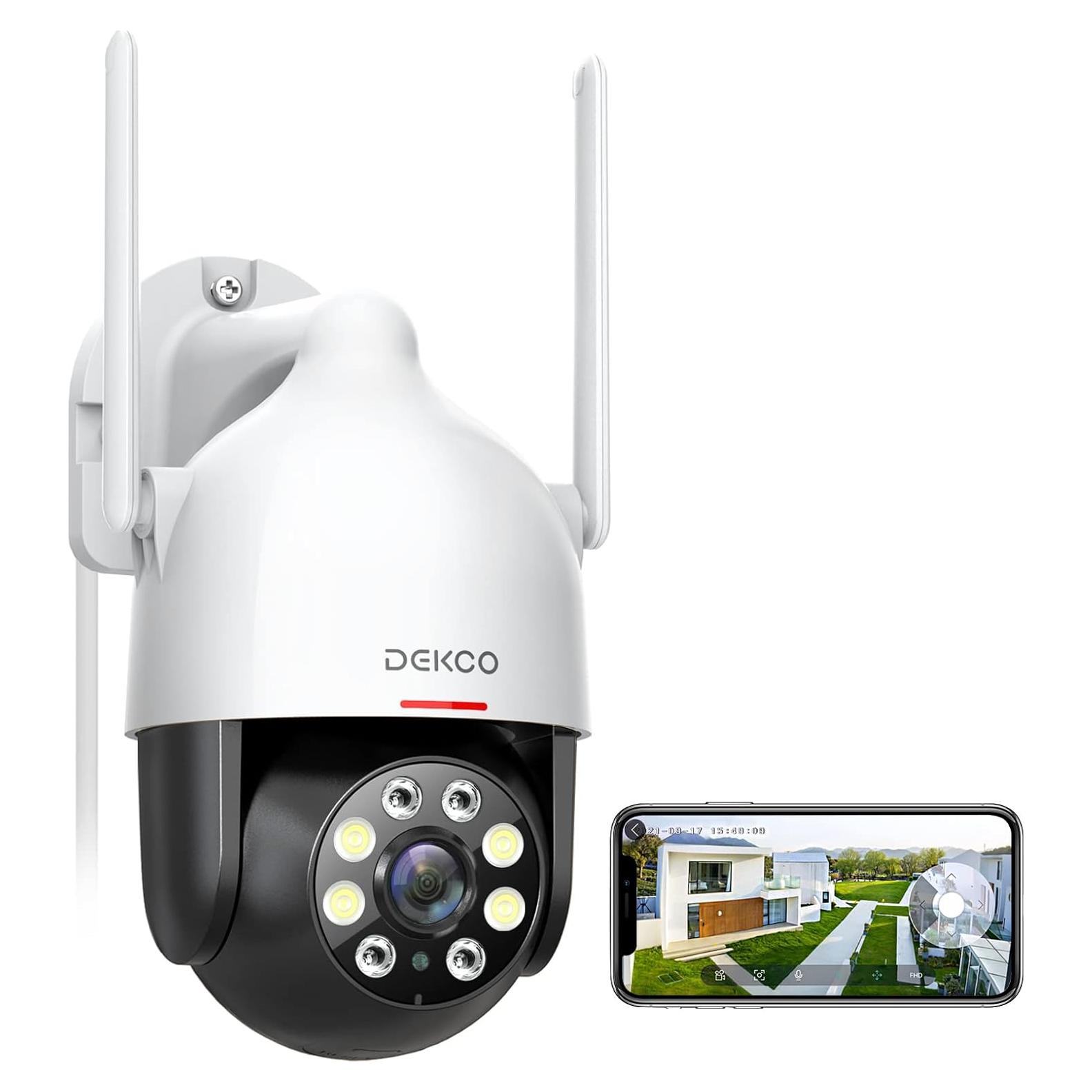 Cámara de Vigilancia WiFi DEKCO 2K Domo 360° Exterior