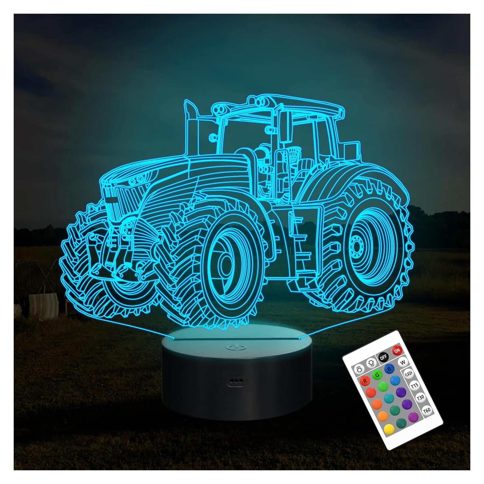 Lámpara Nocturna 3D Attivolife Tractor Multicolor Regulable