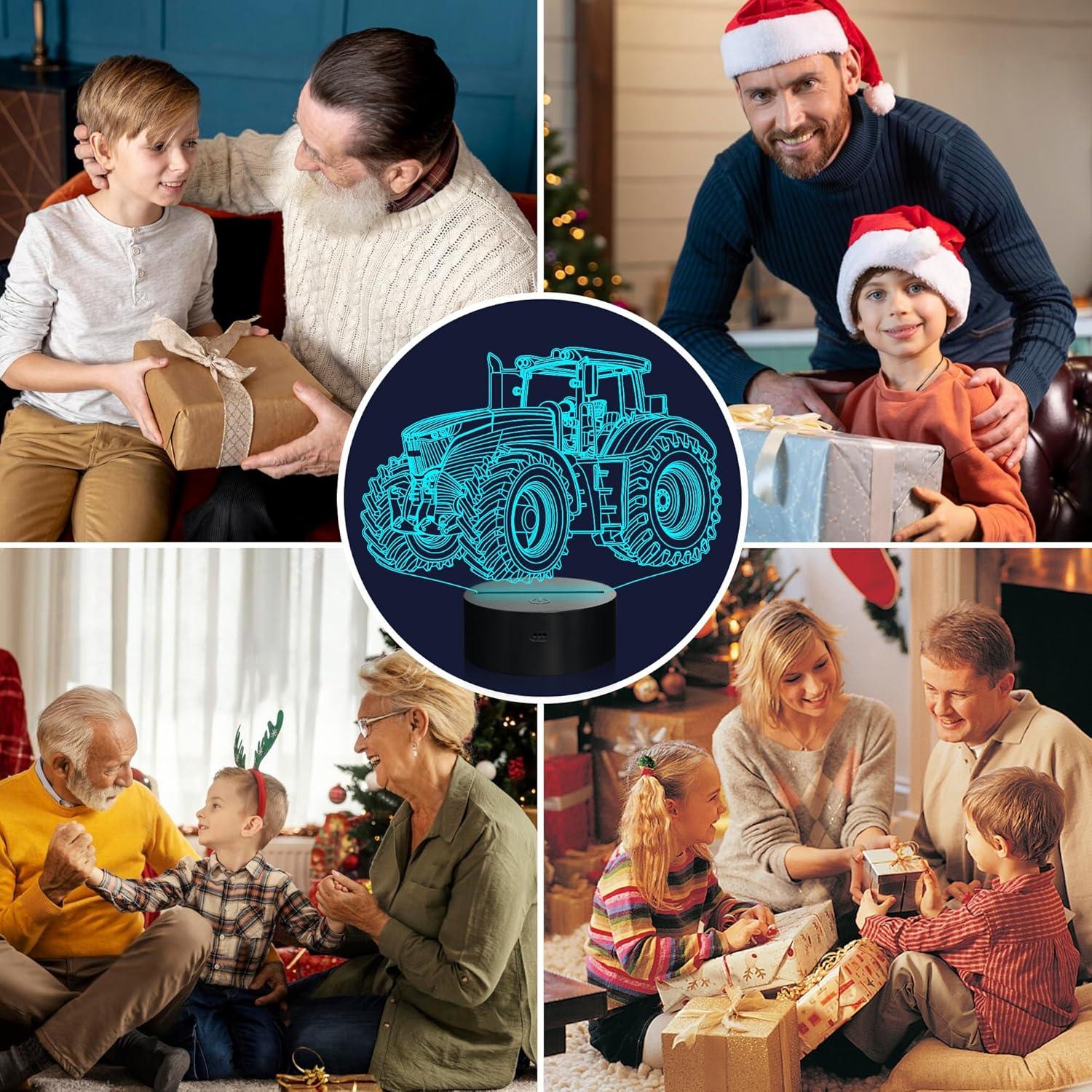 Lámpara Nocturna 3D Attivolife Tractor Multicolor Regulable