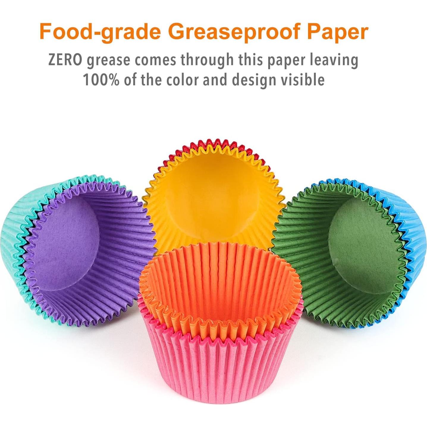 Forros para Cupcake Jumbo GiFBERA 200 Unidades Coloridos