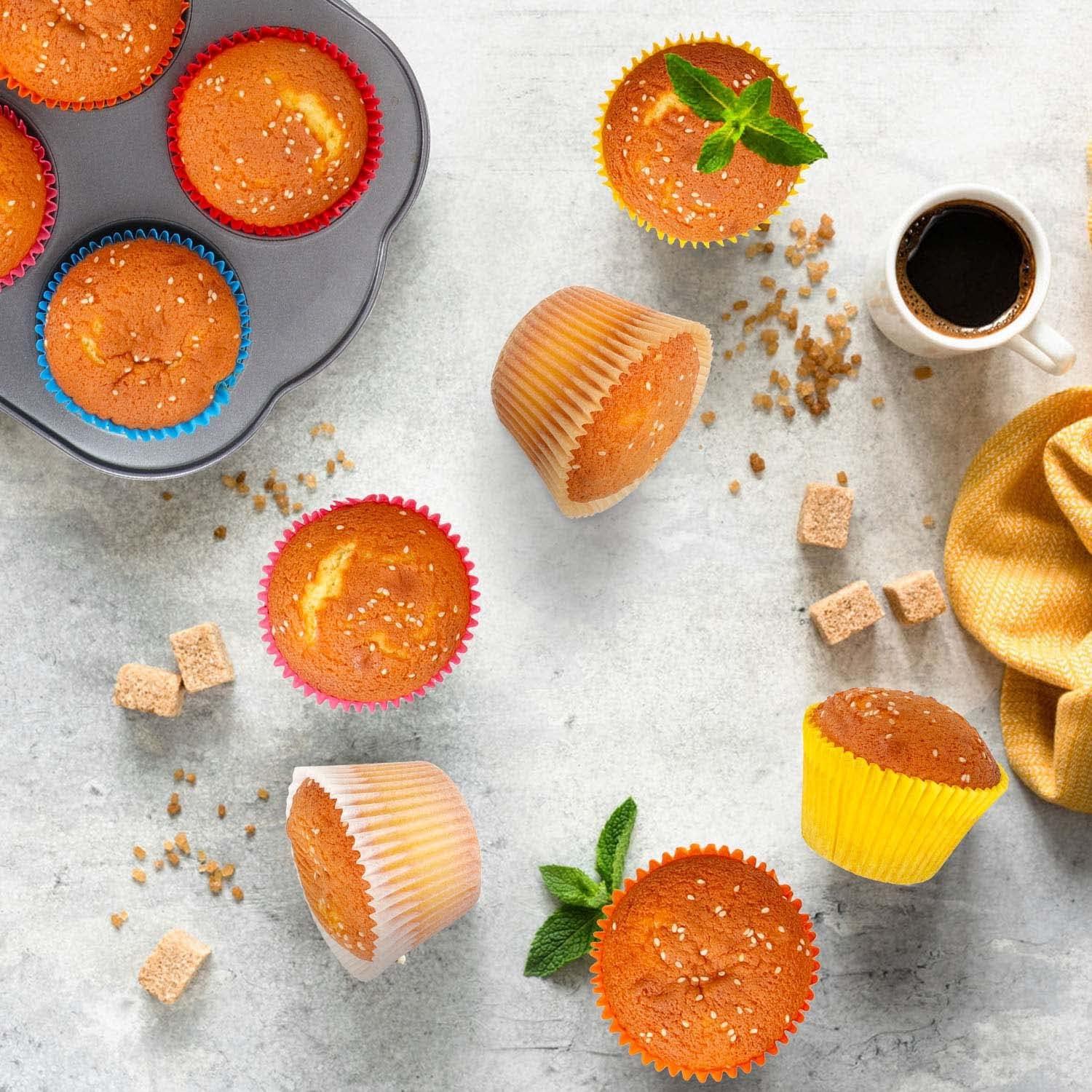 Forros para Cupcake Jumbo GiFBERA 200 Unidades Coloridos