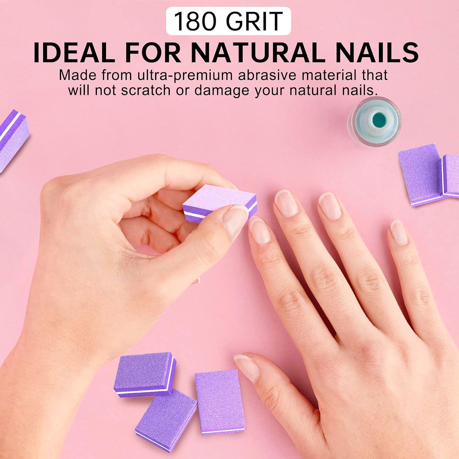 Bloques de Pulido de Uñas SALVMARY 50Pcs 100/180 Grano Morado