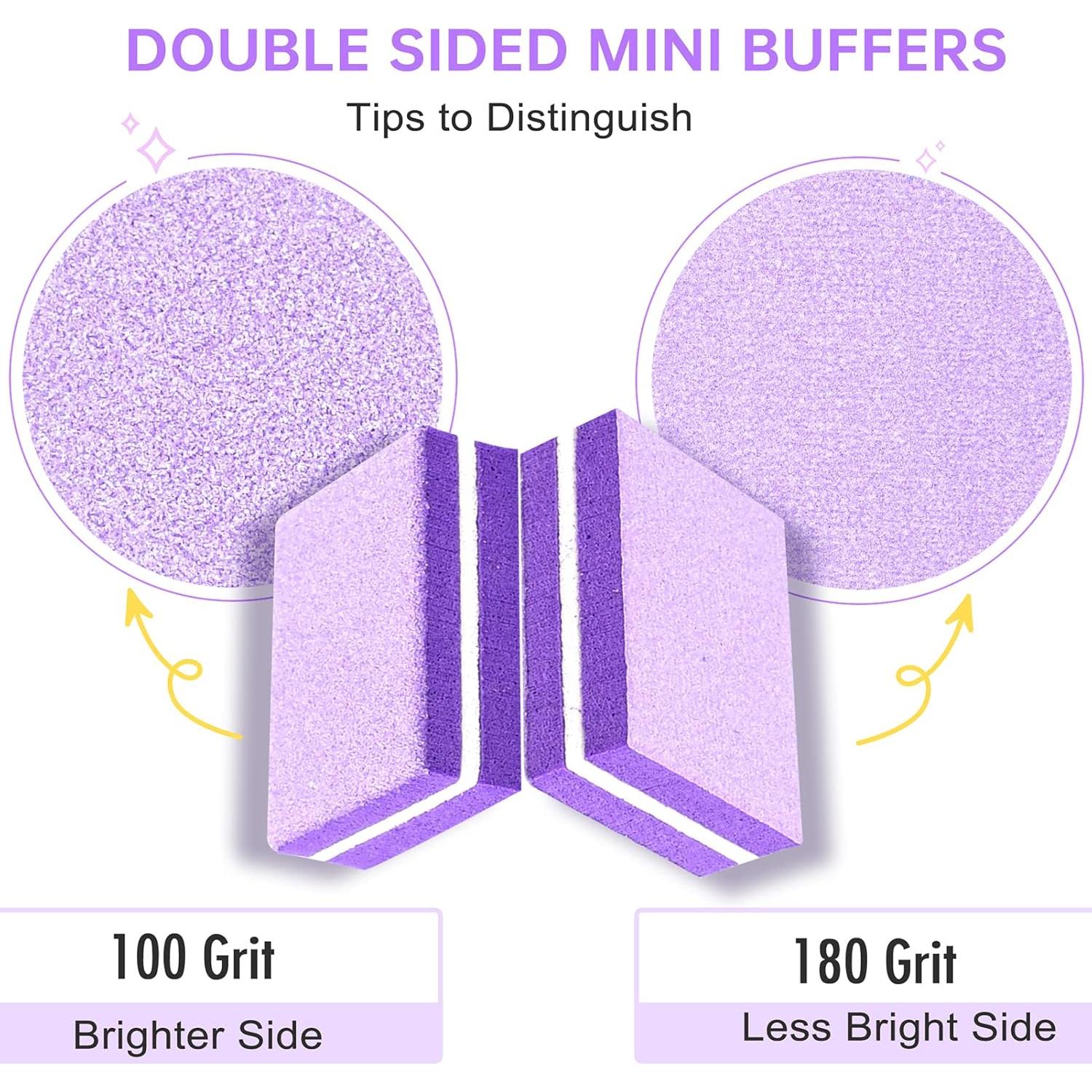 Bloques de Pulido de Uñas SALVMARY 50Pcs 100/180 Grano Morado