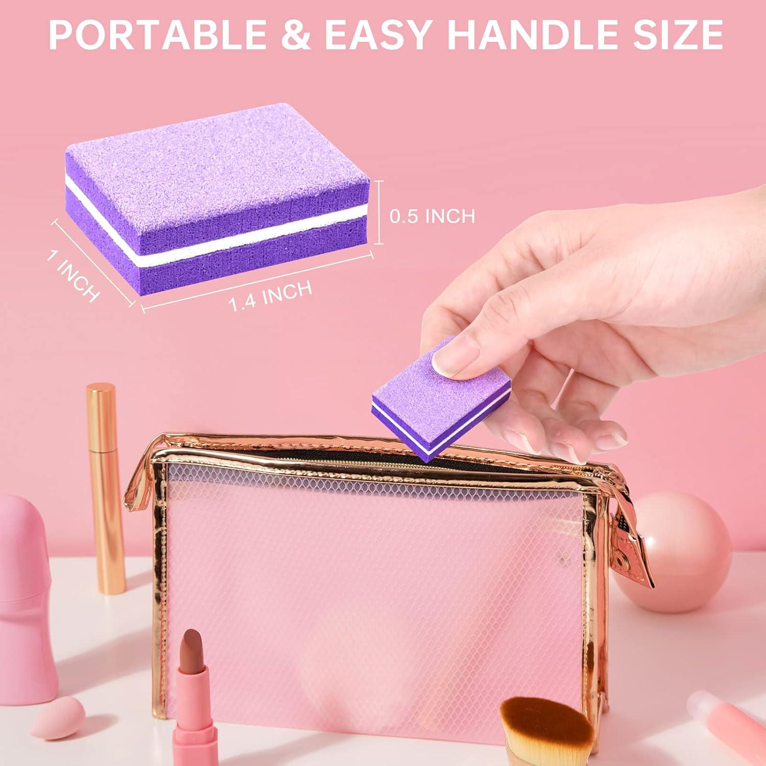 Bloques de Pulido de Uñas SALVMARY 50Pcs 100/180 Grano Morado