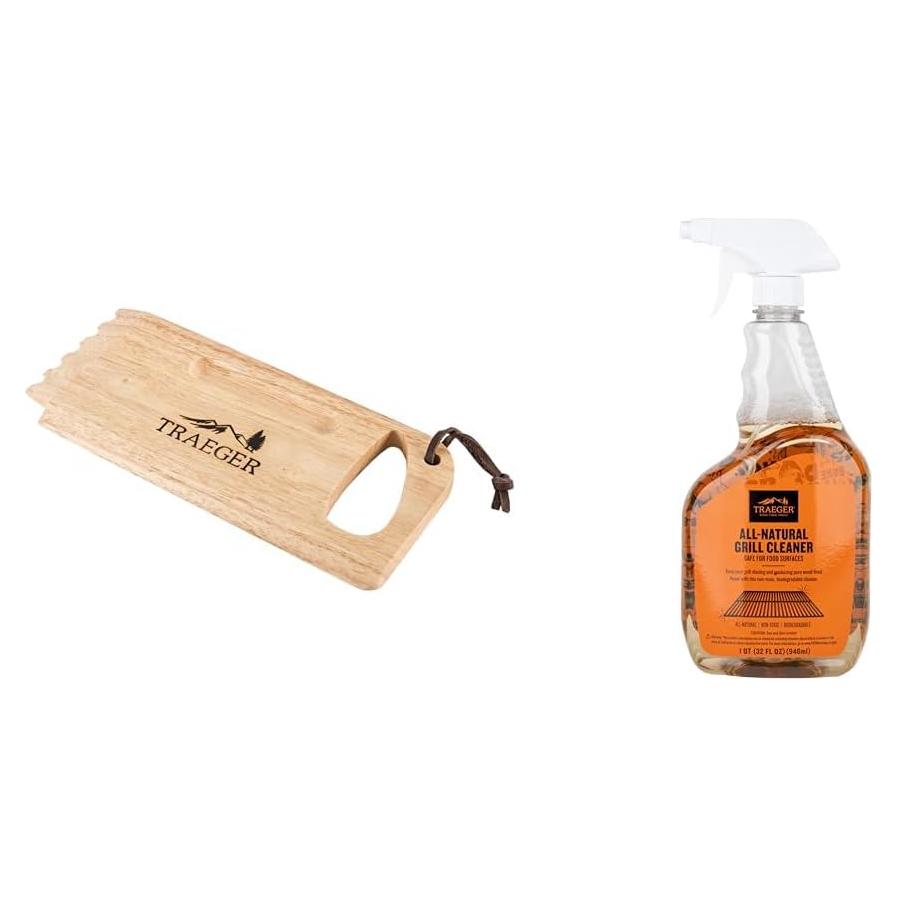 Raspador de Parrilla de Madera Traeger + Limpiador Natural 946 ml