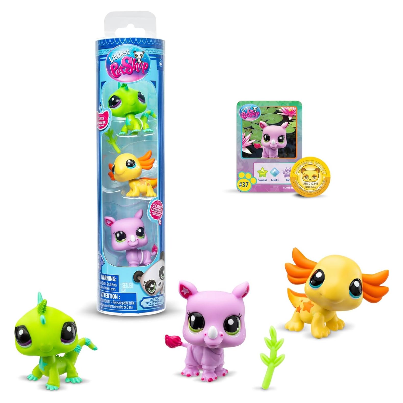 Tubo Trio Mascotas Littlest Pet Shop Vibras Salvajes - 3 Figuras