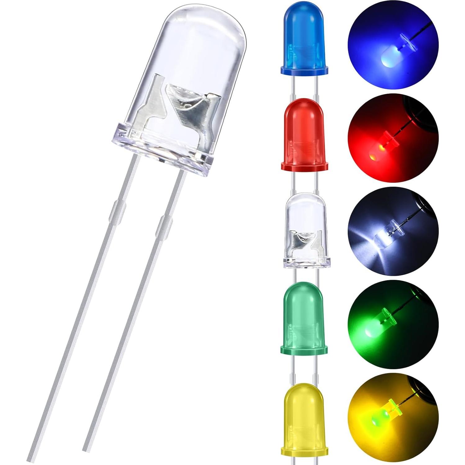 Kit de 100 Diodos LED 5mm eBOOT - 5 Colores Brillantes