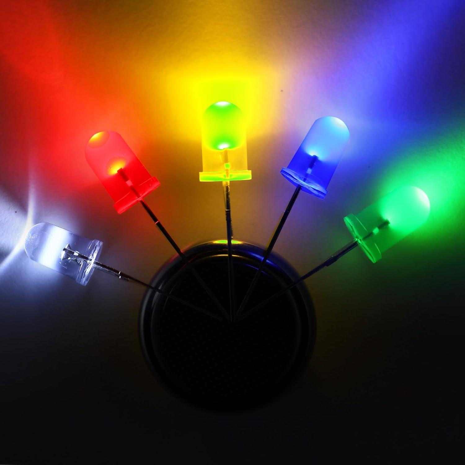 Kit de 100 Diodos LED 5mm eBOOT - 5 Colores Brillantes