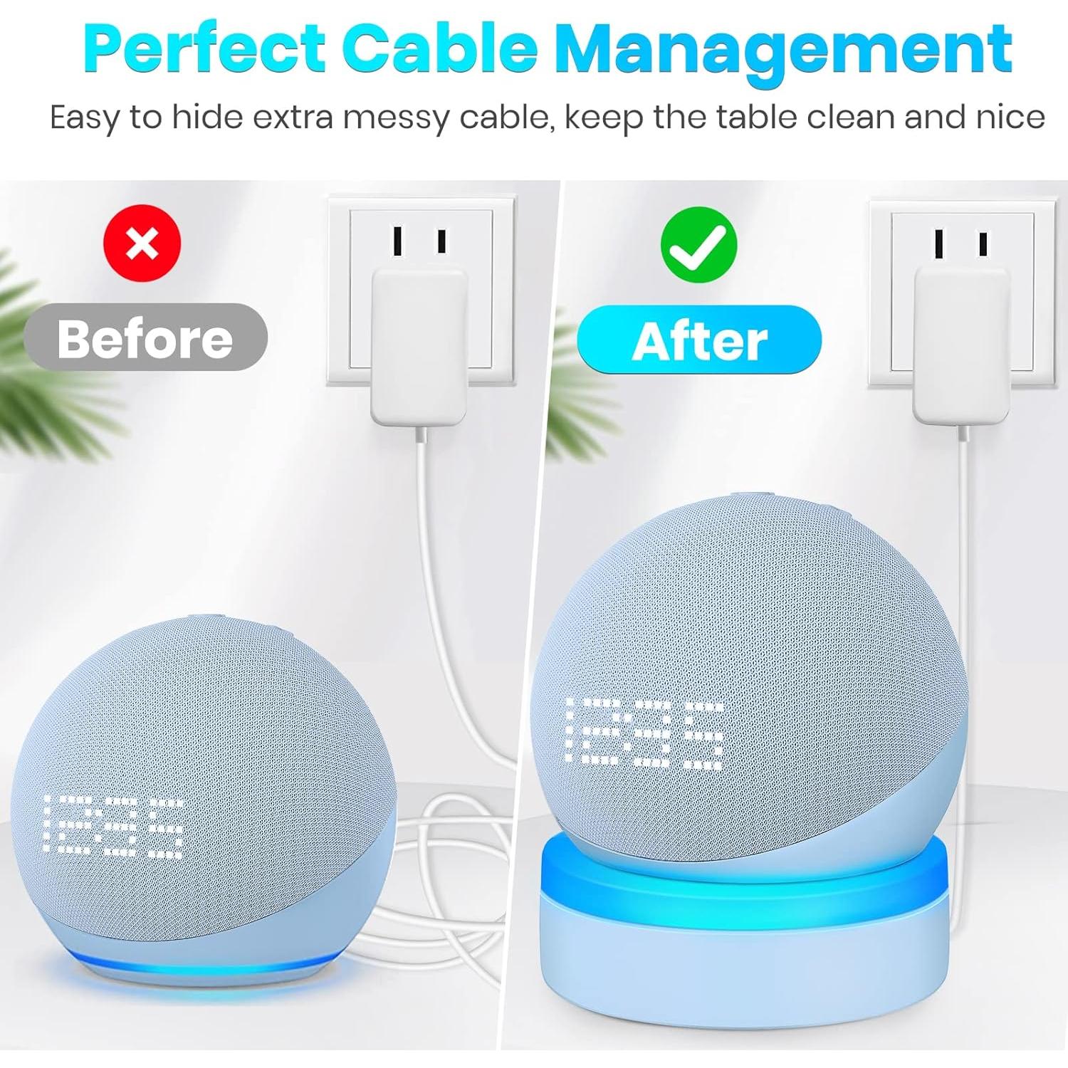 Soporte de Mesa ZUOLACO para Echo Dot 4ta/5ta Gen con Luz