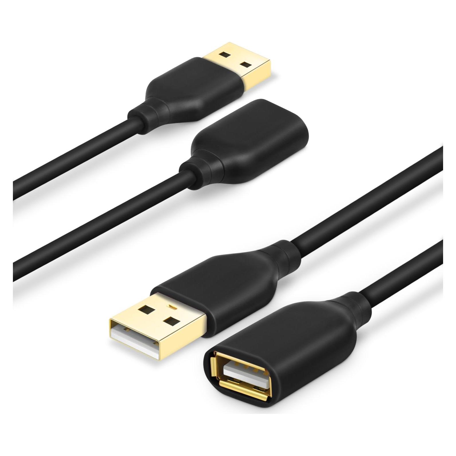 Cable de Extensión USB 2.0 Costyle 2m Macho a Hembra Negro