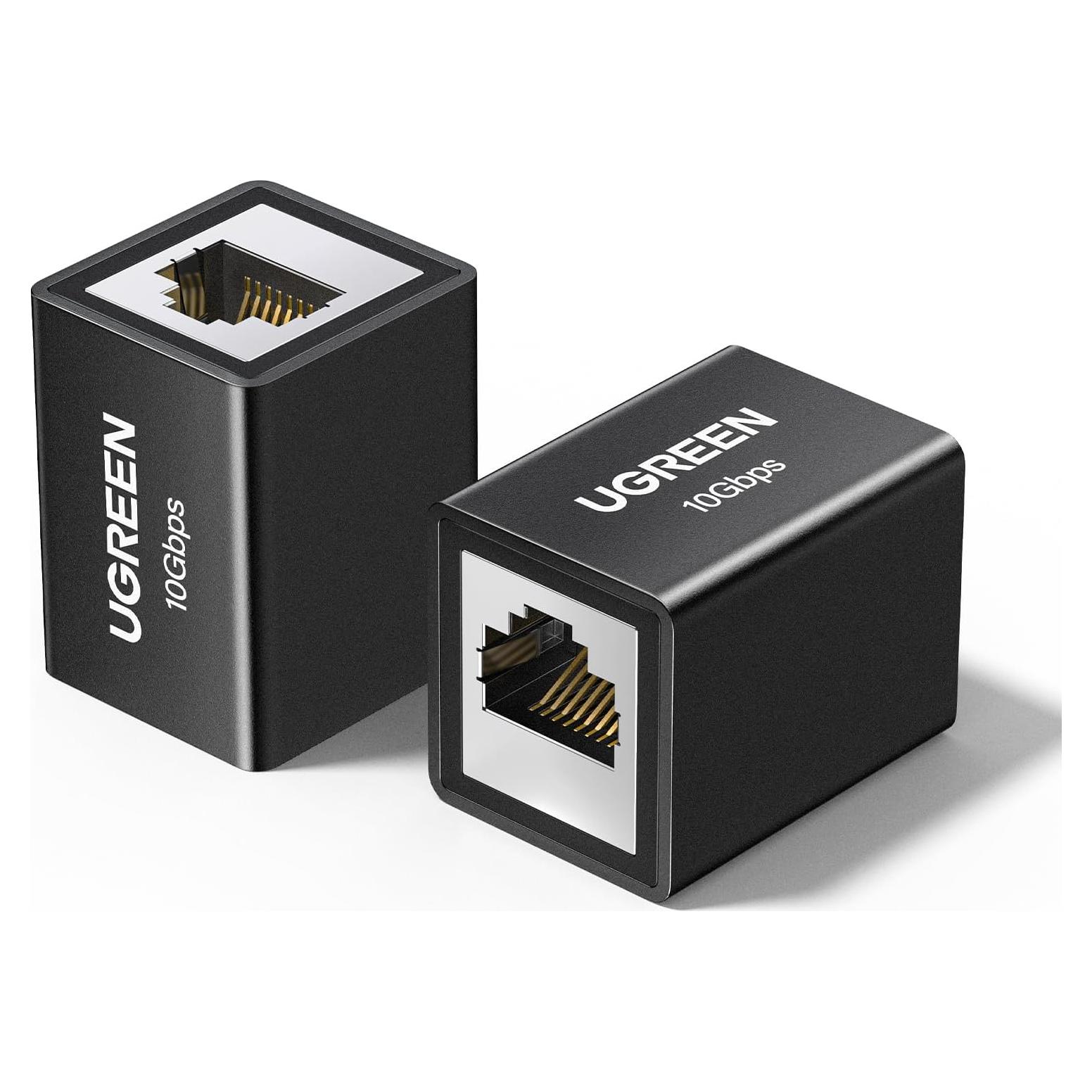 Extensor Ethernet UGREEN 10Gbps 100m Cat8 Cat7 Cat6 Negro