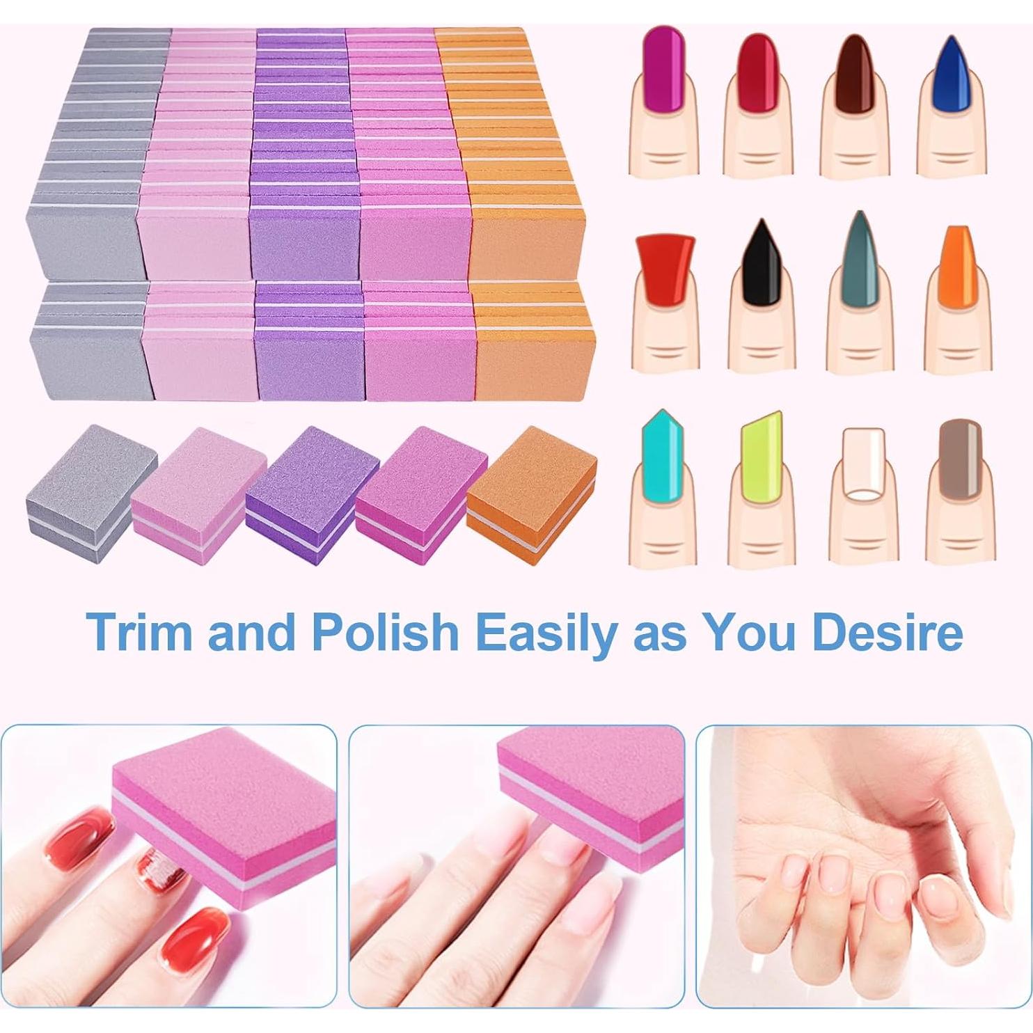 Bloques de Pulido de Uñas AhaTopia 100 Pcs 100/180 Granos