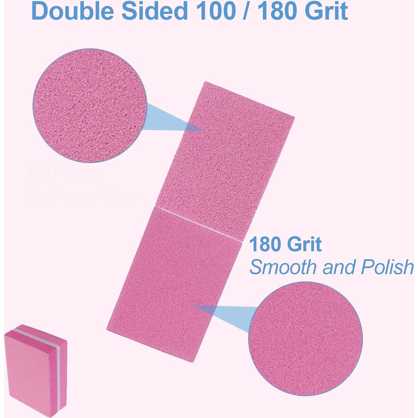 Bloques de Pulido de Uñas AhaTopia 100 Pcs 100/180 Granos