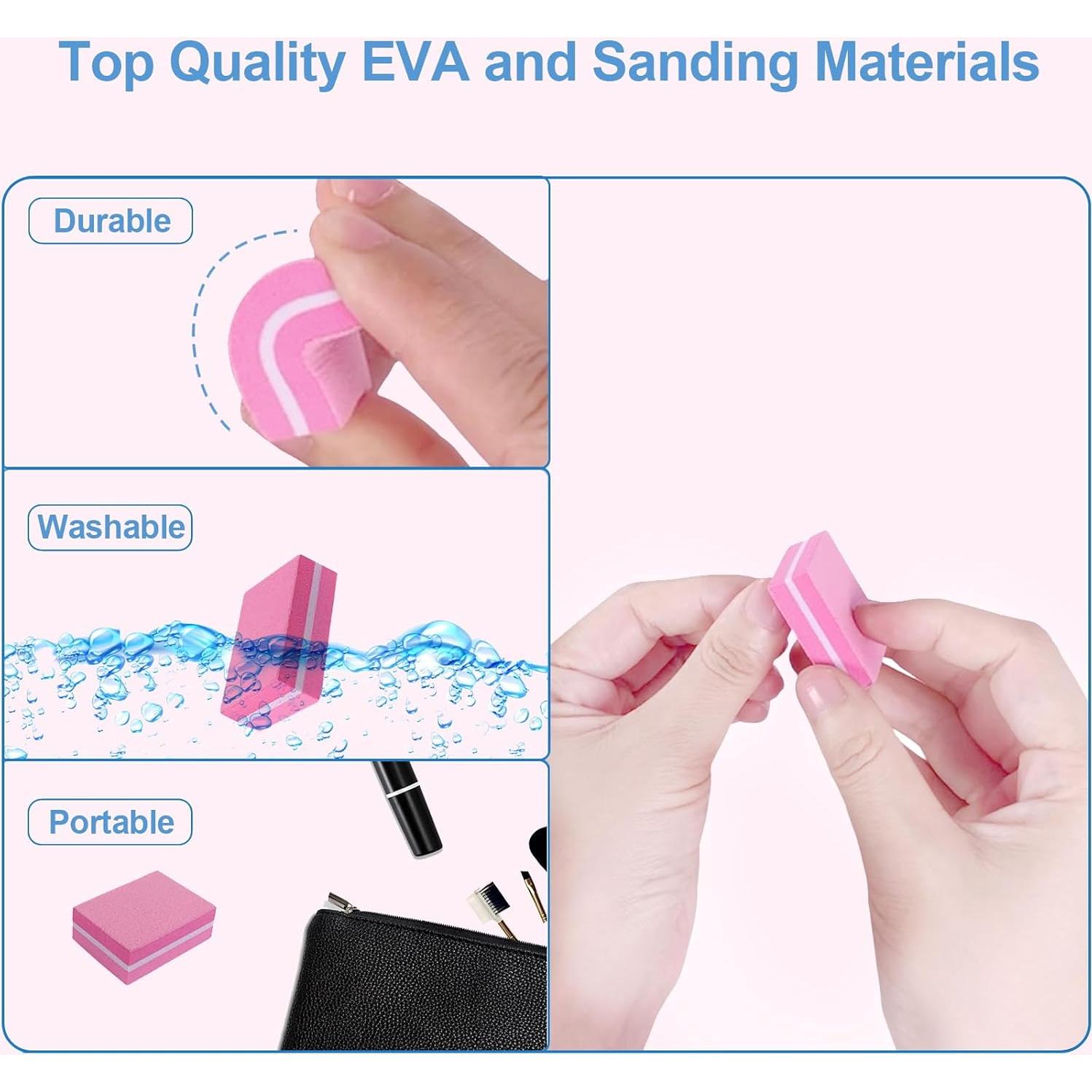 Bloques de Pulido de Uñas AhaTopia 100 Pcs 100/180 Granos