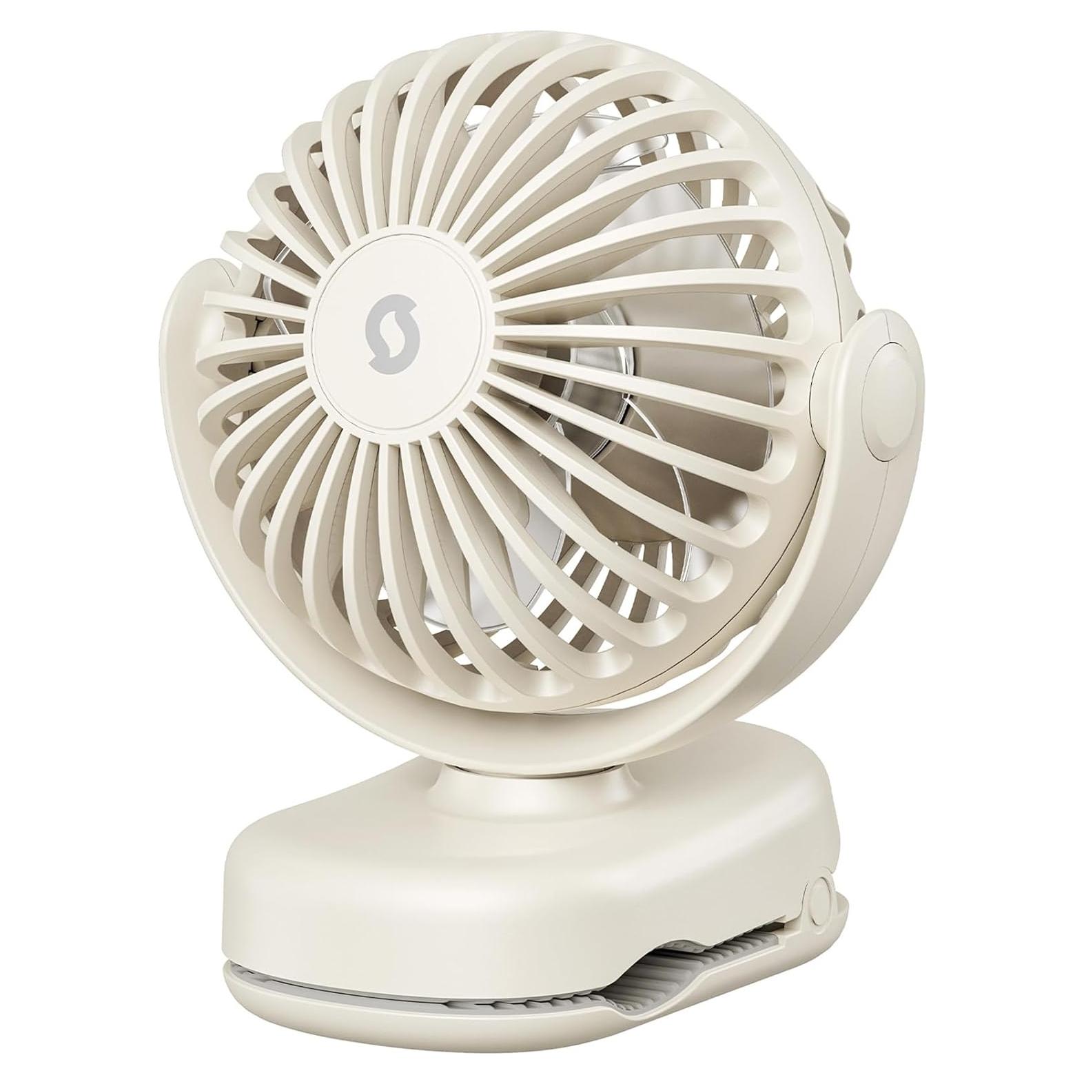 Ventilador Personal Recargable SWEETFULL S27 Beige 3 Velocidades