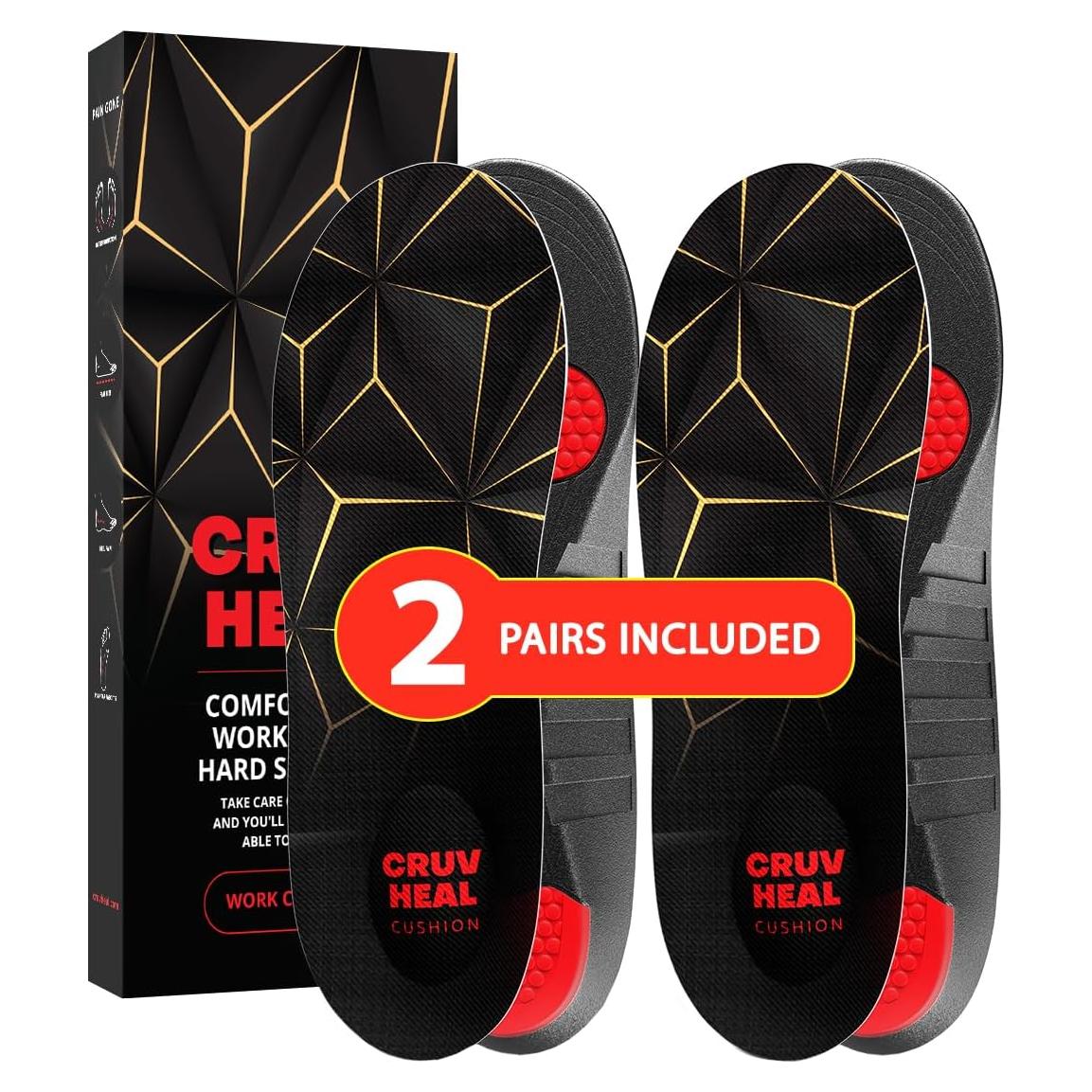 2 Pares de Plantillas Comfort Pro CRUVHEAL - Alivio Dolor Pies