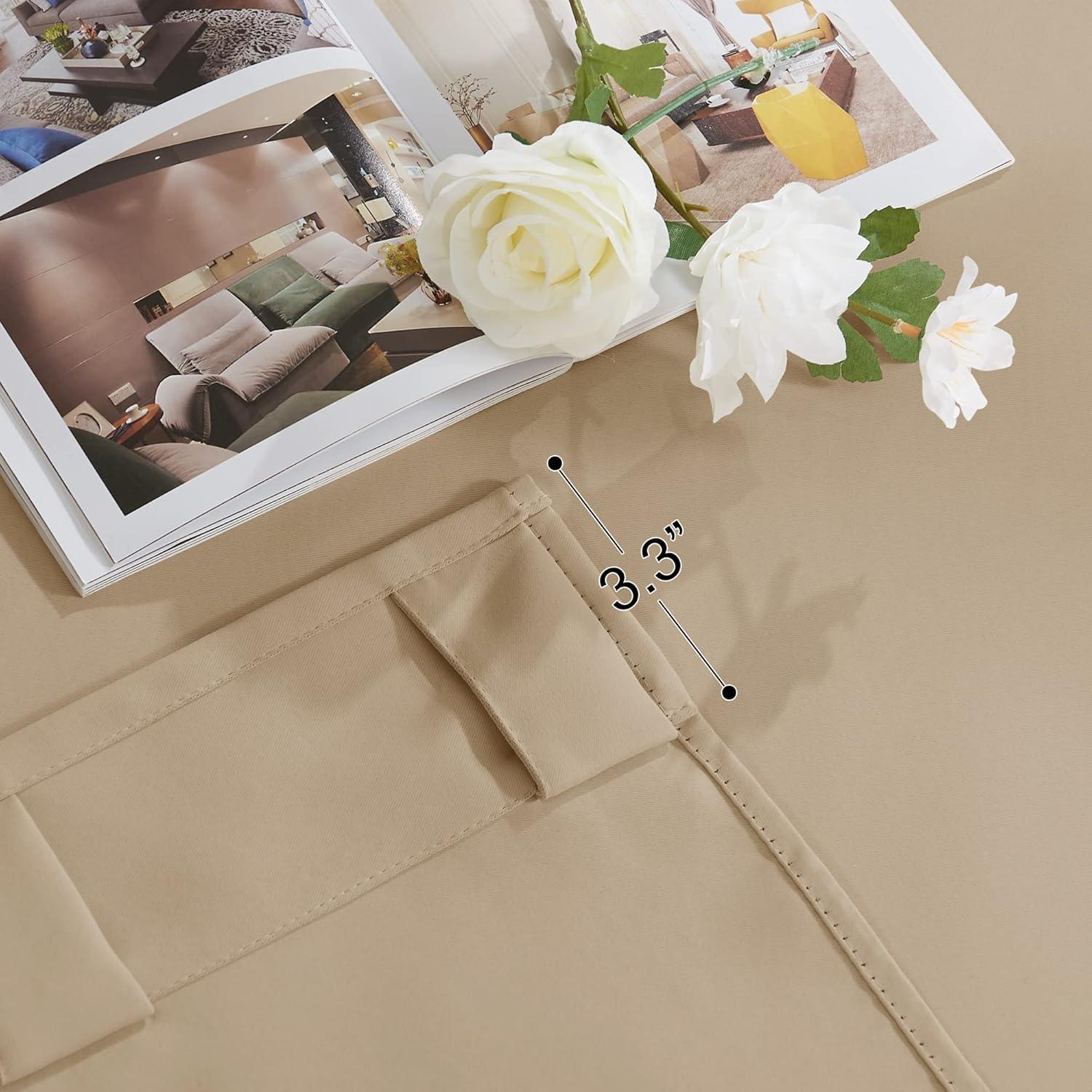 Cortinas Opacas PONY DANCE 73.66x60.96cm Beige Biscotti - Juego de 2