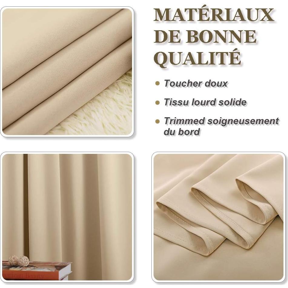 Cortinas Opacas PONY DANCE 73.66x60.96cm Beige Biscotti - Juego de 2