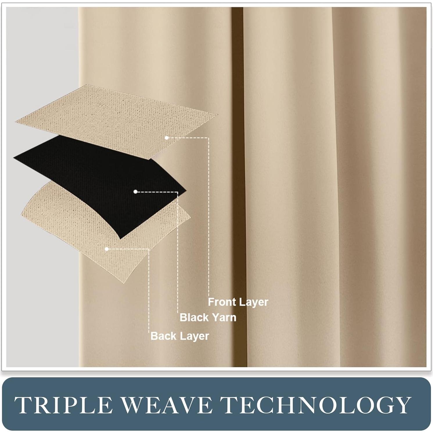 Cortinas Opacas PONY DANCE 73.66x60.96cm Beige Biscotti - Juego de 2