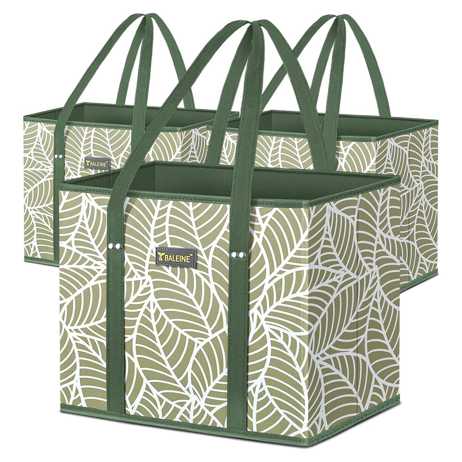 Bolsas de Compras Reutilizables BALEINE 4 Pk Follaje Antiguo