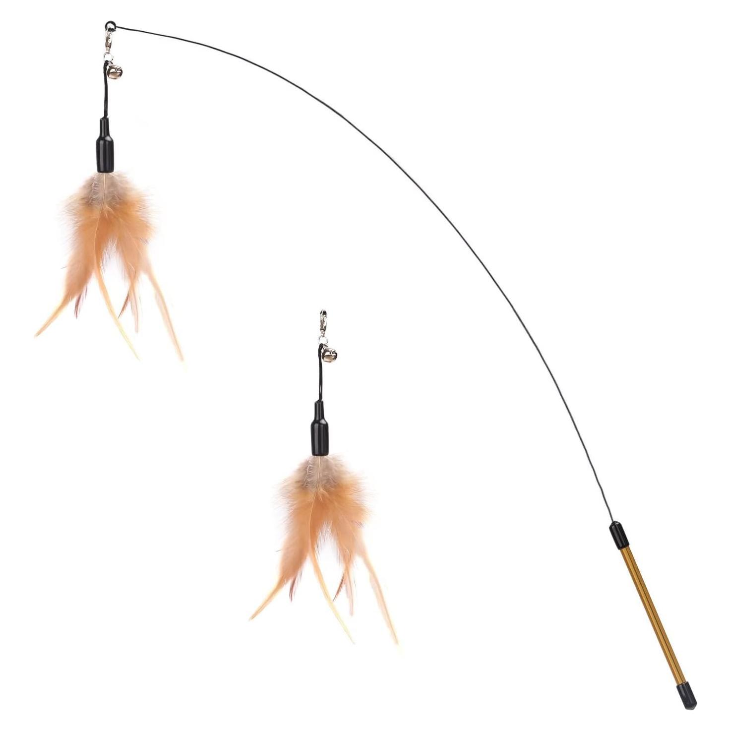 Juguete Interactivo para Gatos Pawaboo con Plumas 87.6 cm