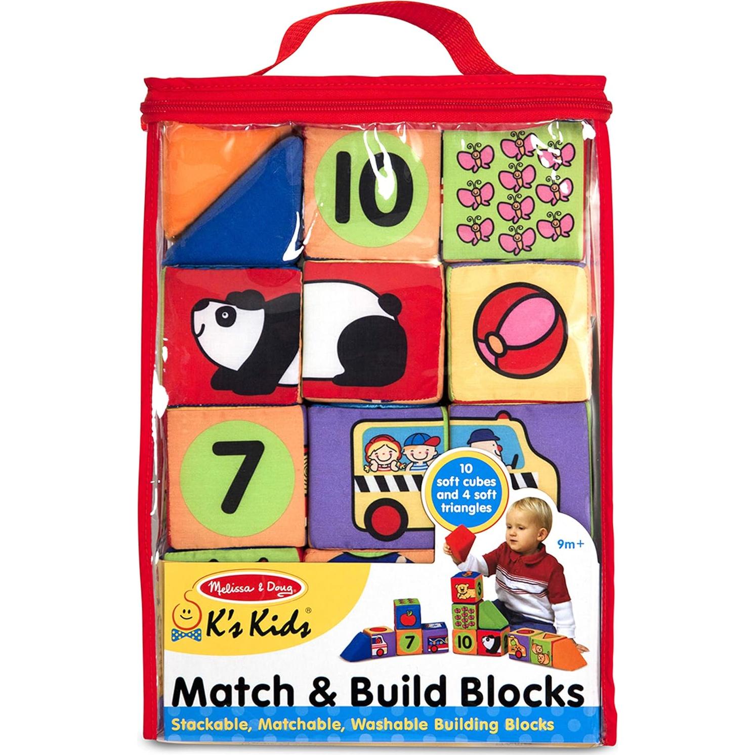 Juego de Bloques Blandos Melissa & Doug K's Kids 14 Piezas