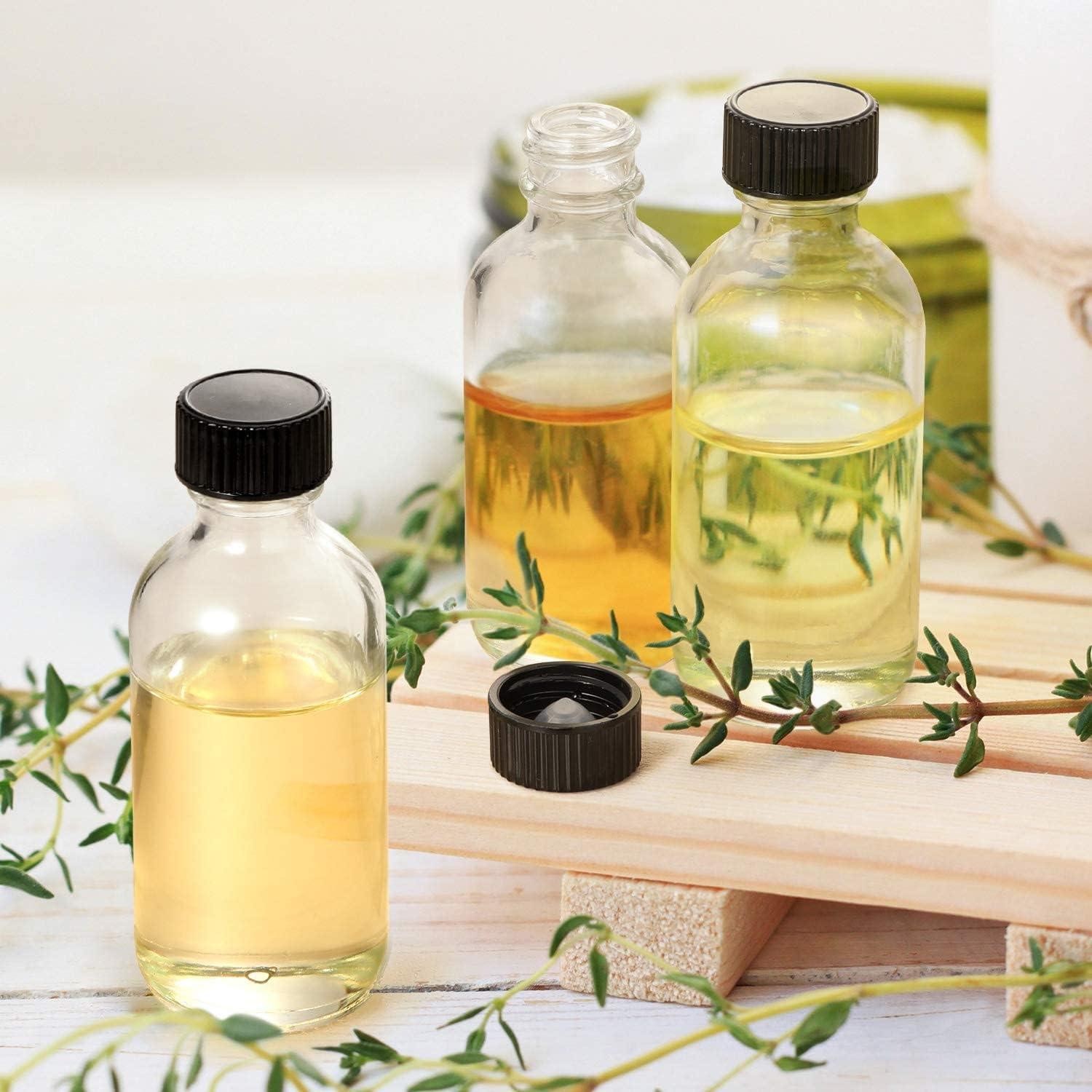 36 Botellas de Vidrio 60ml AOZITA con Tapas y Embudos