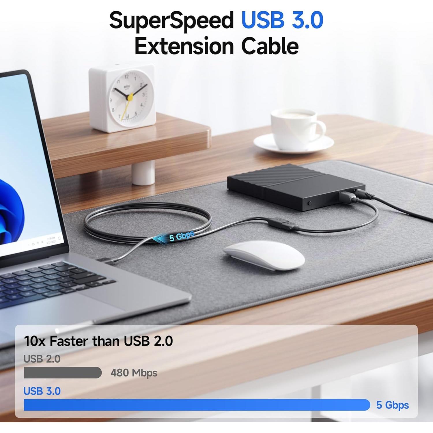 Cable de Extensión USB 3.0 Cable Matters 0.91m Negro