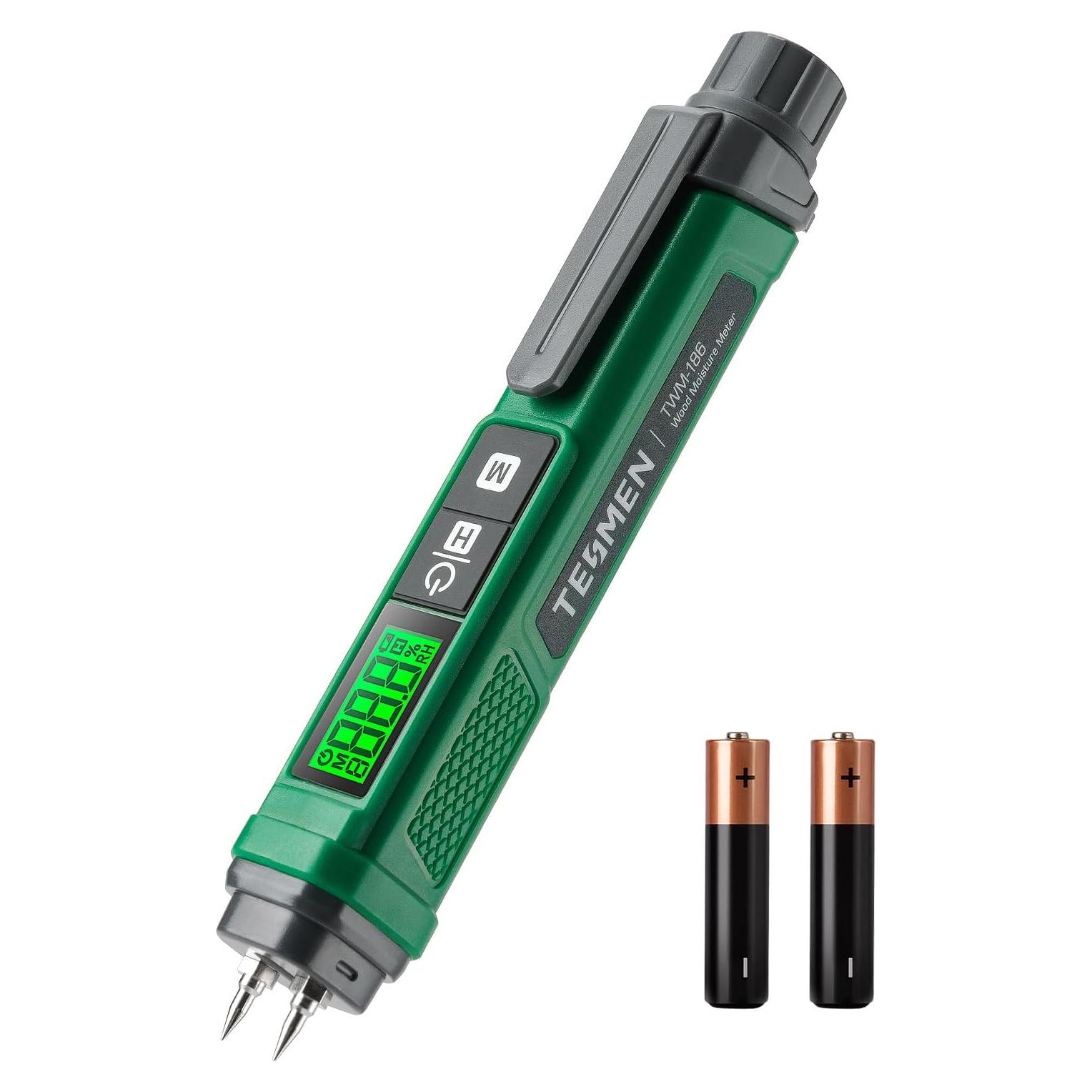 Medidor de Humedad de Madera TESMEN TWM-186 Portátil Verde