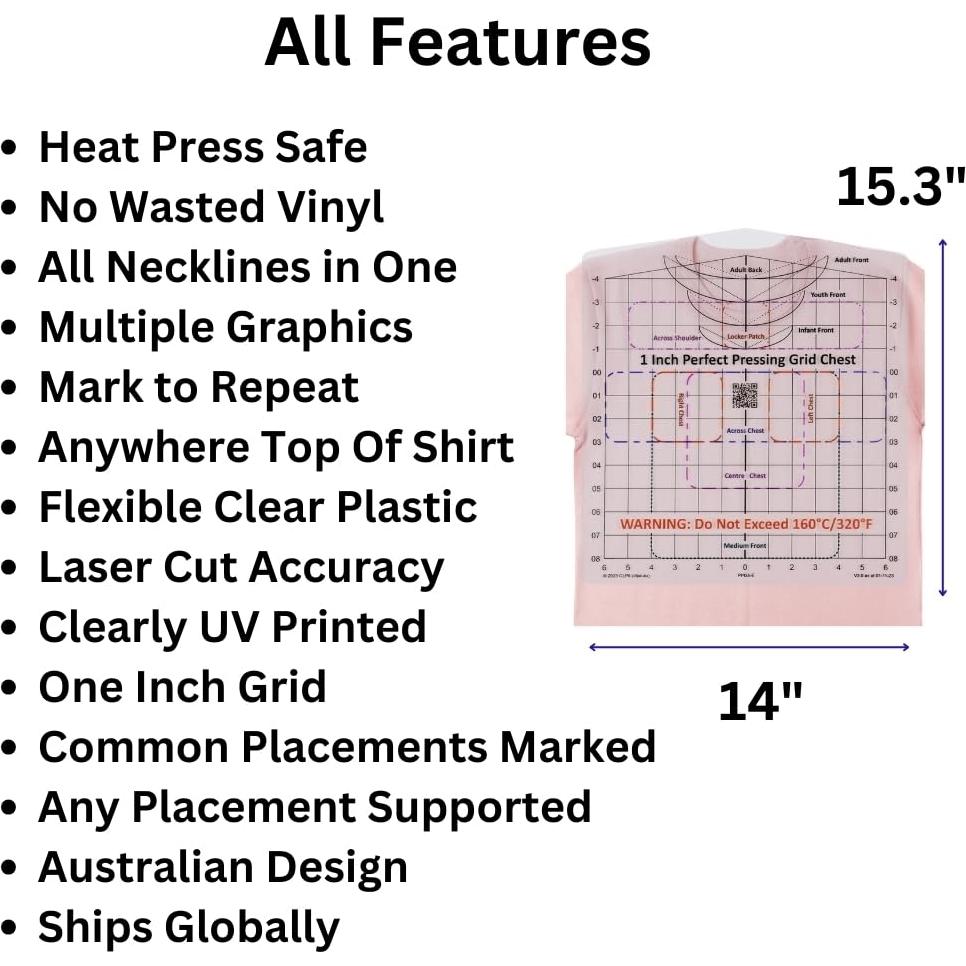 Guía de Prensado para Camisetas MTT PL - Alineación Precisa