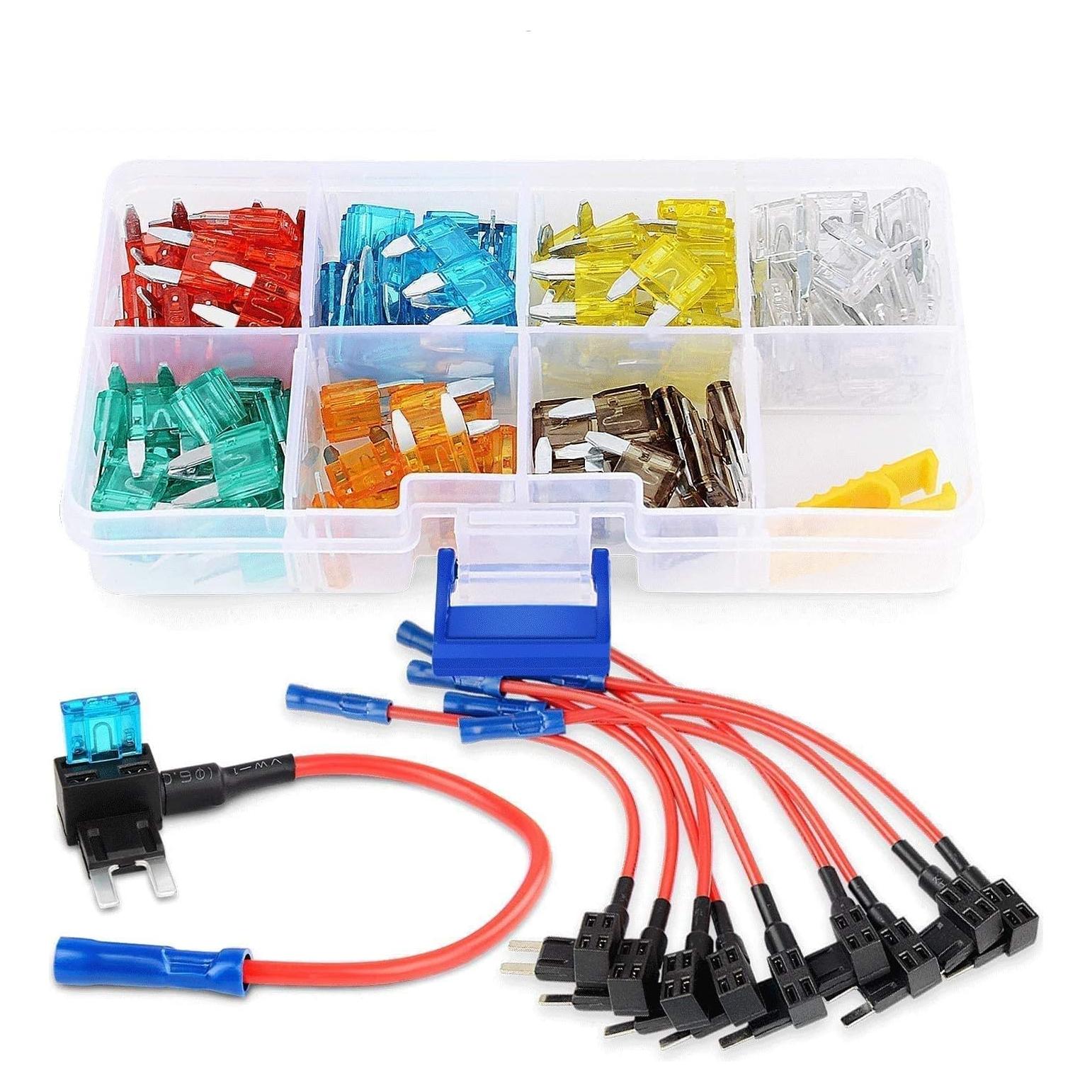 Adaptador de Fusible Tap Nilight 50034R 10PCS + 120 Fusibles Mini