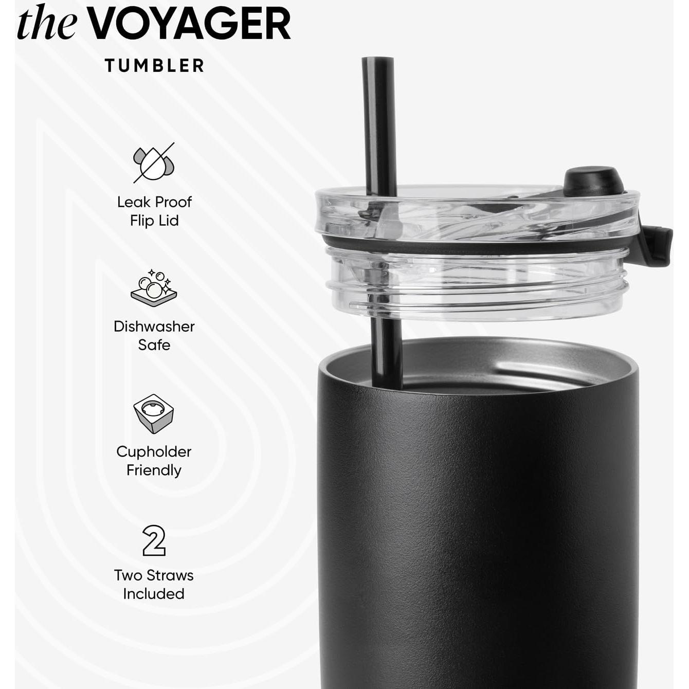 Taza de Viaje Simple Modern Voyager 12oz Aislada Neblina Lavanda