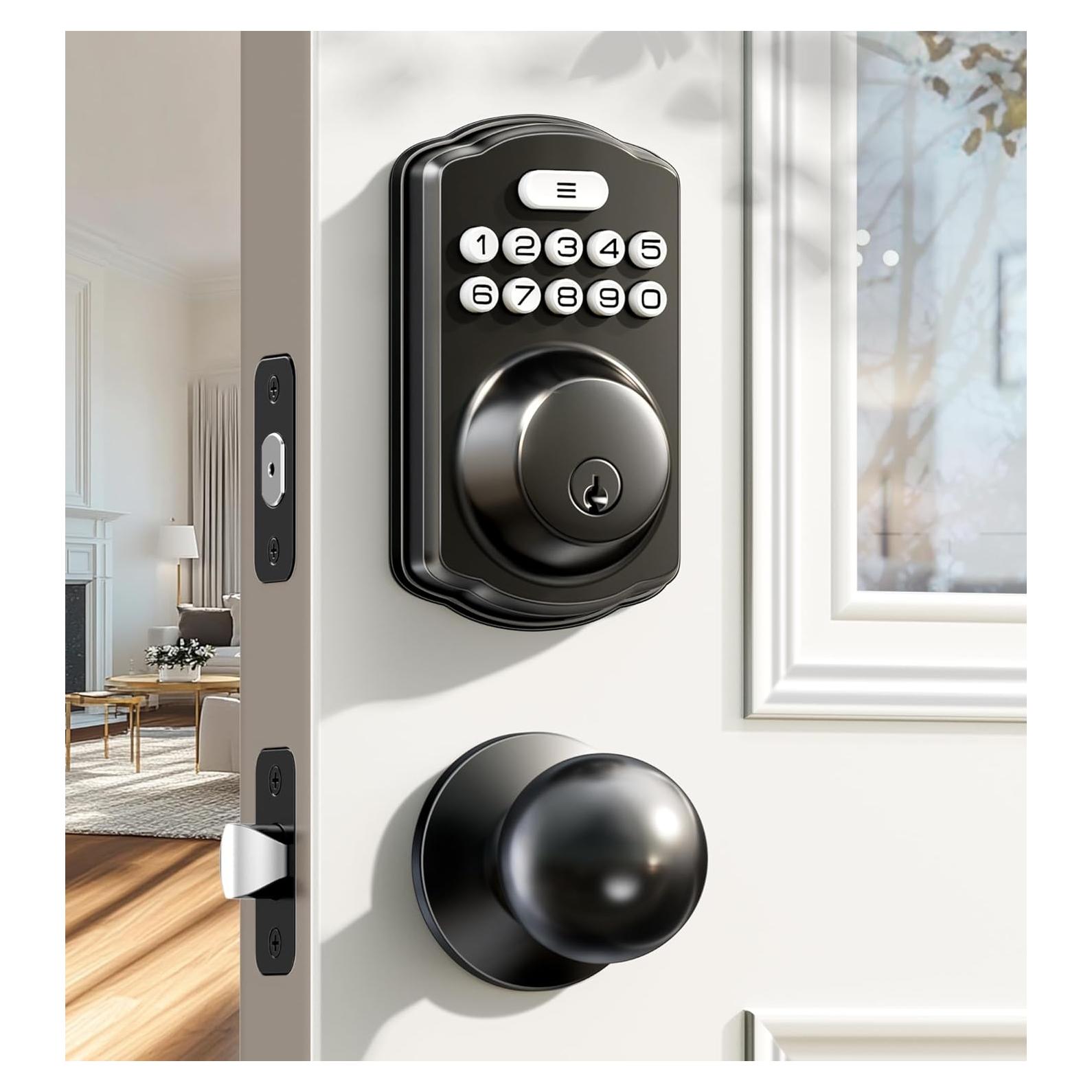 Cerradura Electrónica Veise KS01C con Teclado y 2 Perillas