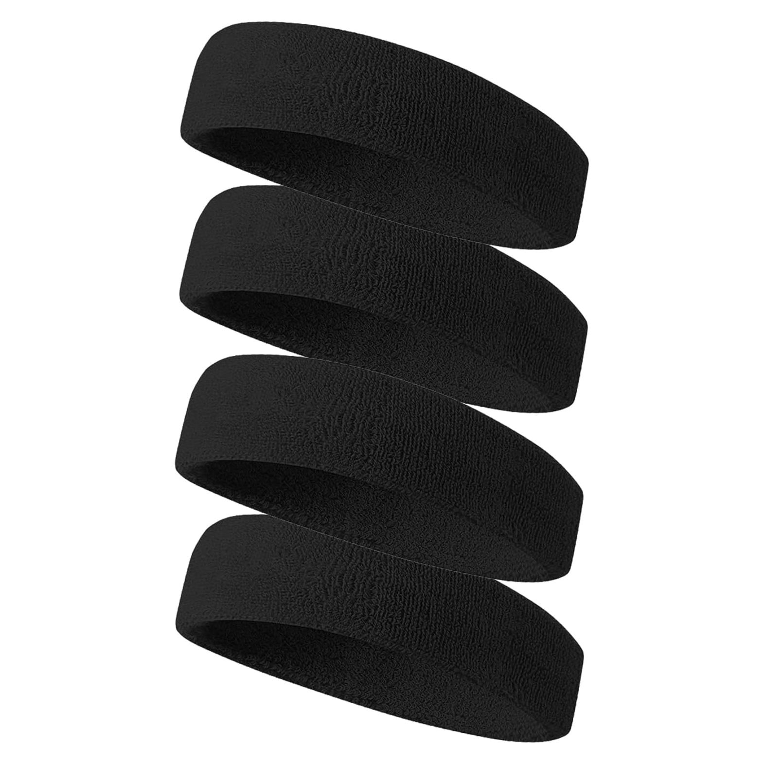 Banda de Sudor Tanluhu Unisex para Correr y Deportes - Negro