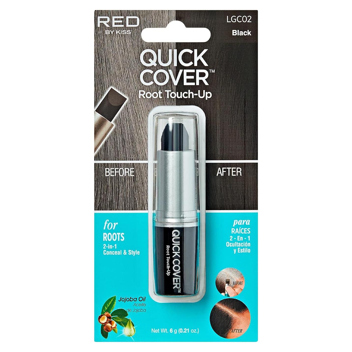 Corrector Temporal de Raíces RED by Kiss - Negro, Resistente al Agua