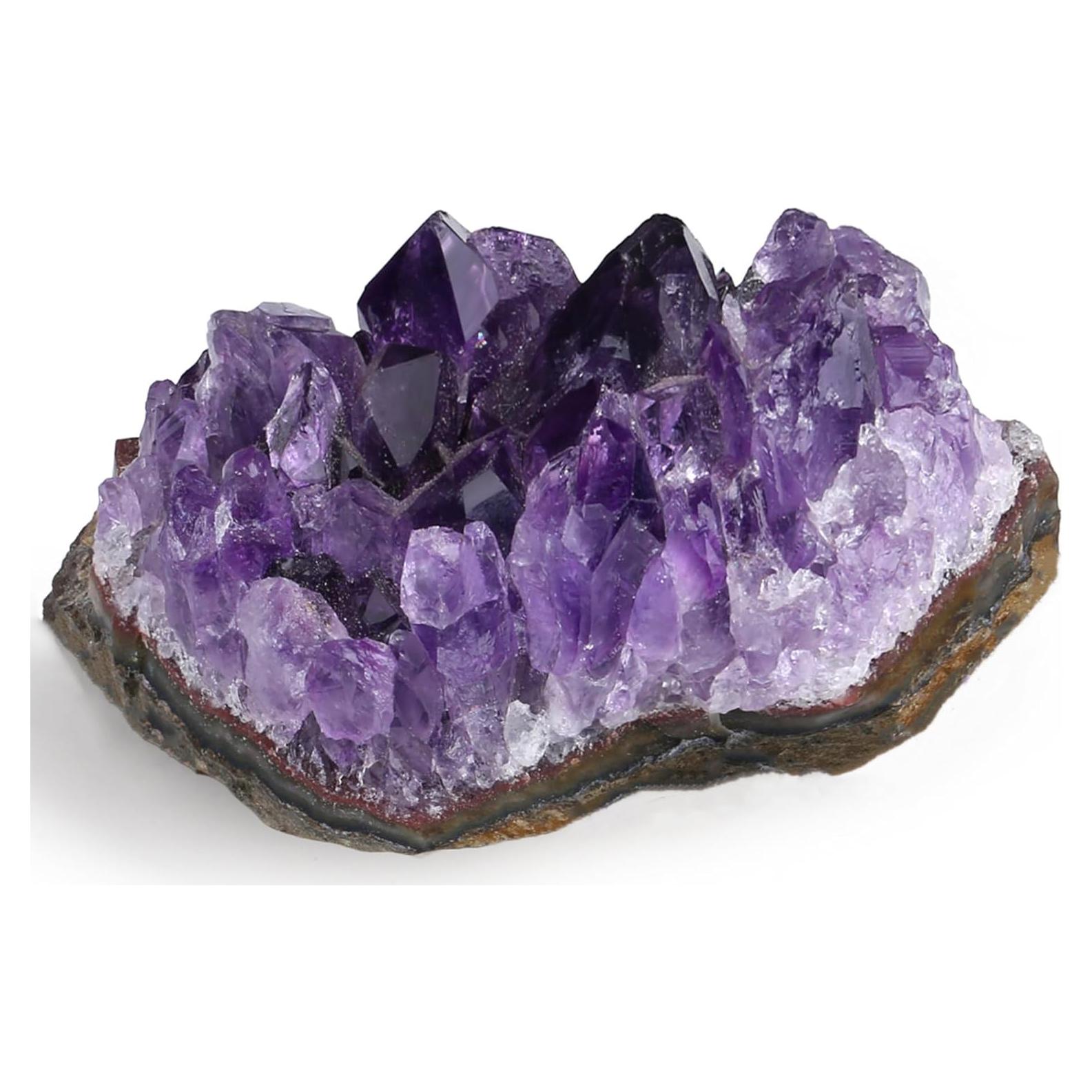 Grupo de Geodas de Cristal Amatista ZHIYUXI 50-70g