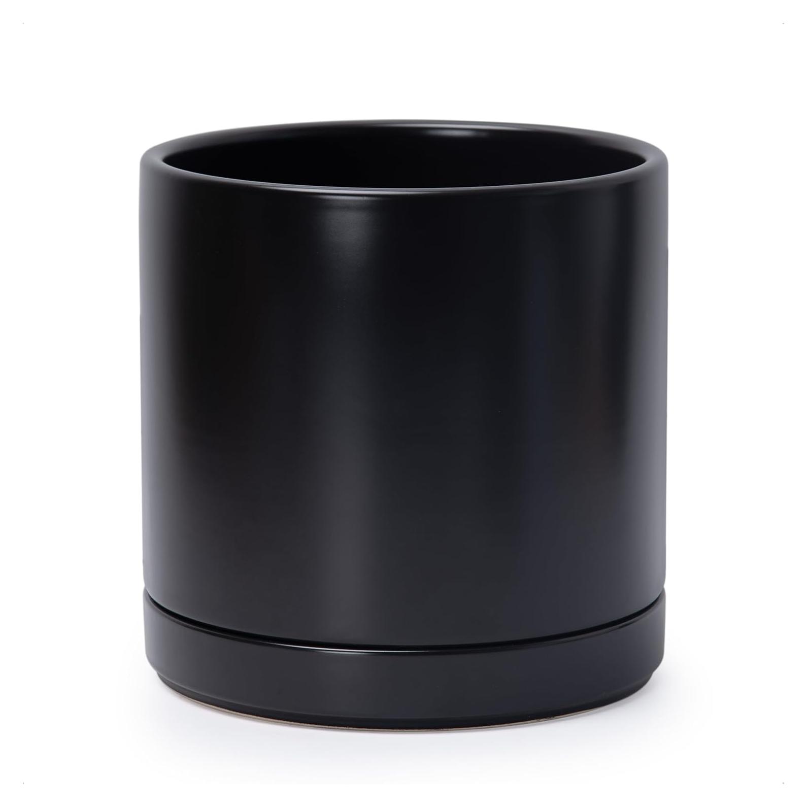 Maceta de Cerámica D'vine Dev 25.4 cm con Plato y Drenaje