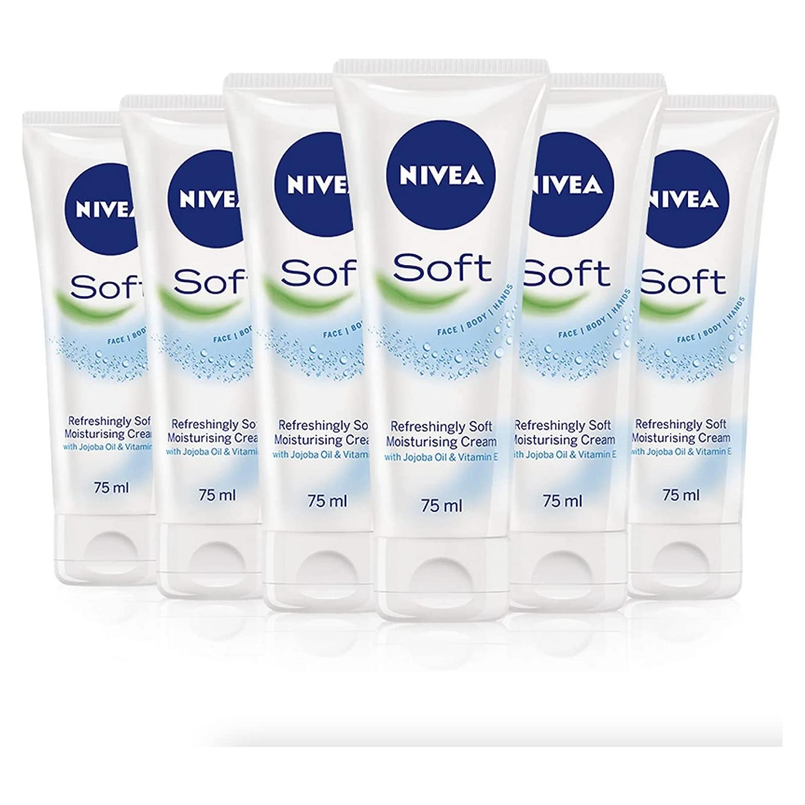 Crema Hidratante NIVEA Soft 73.7 g - Paquete de 6