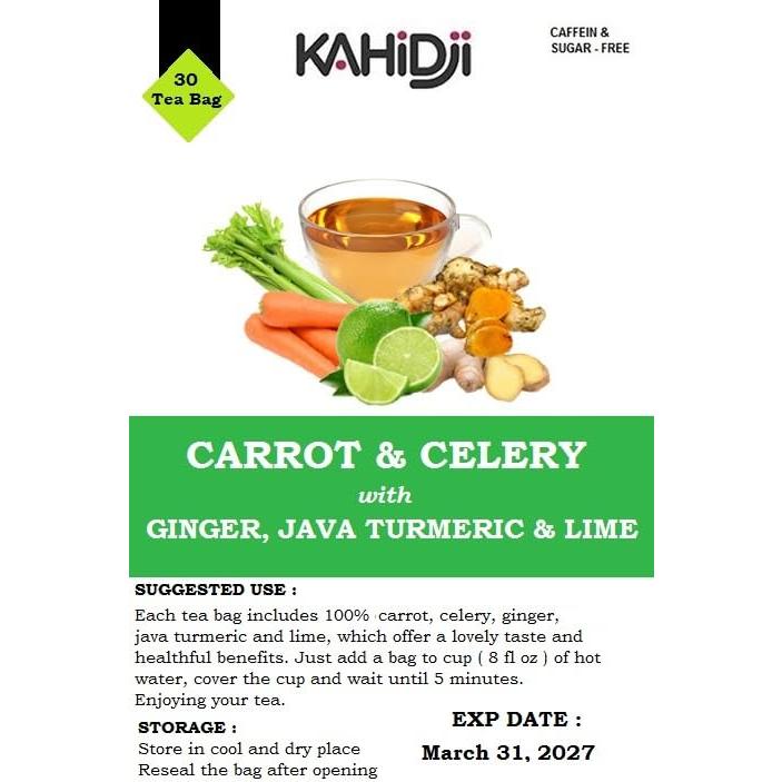 Té de Zanahoria y Apio con Jengibre y Cúrcuma LENN - 30 Bolsitas